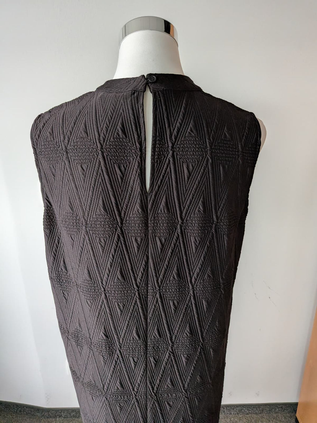 GANNI Textured Sleeveless Black Dress, Size M, Very Good Condition