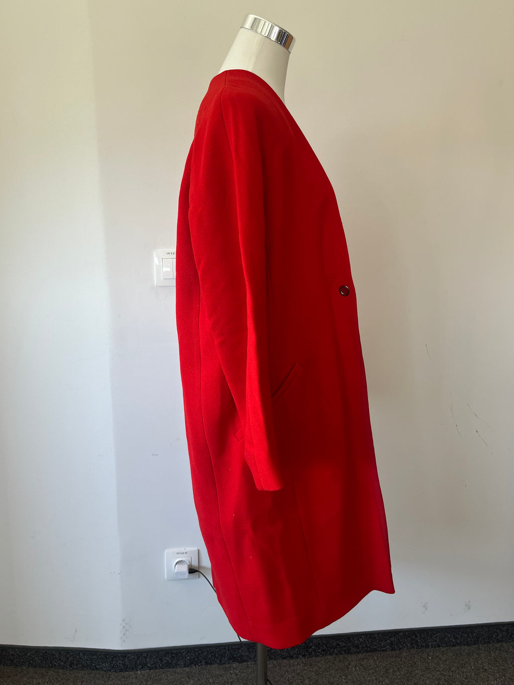 HUGO BOSS „Cubali“ Mantel | Rot | Gr. 34 | Wollmix | Wie Neu
