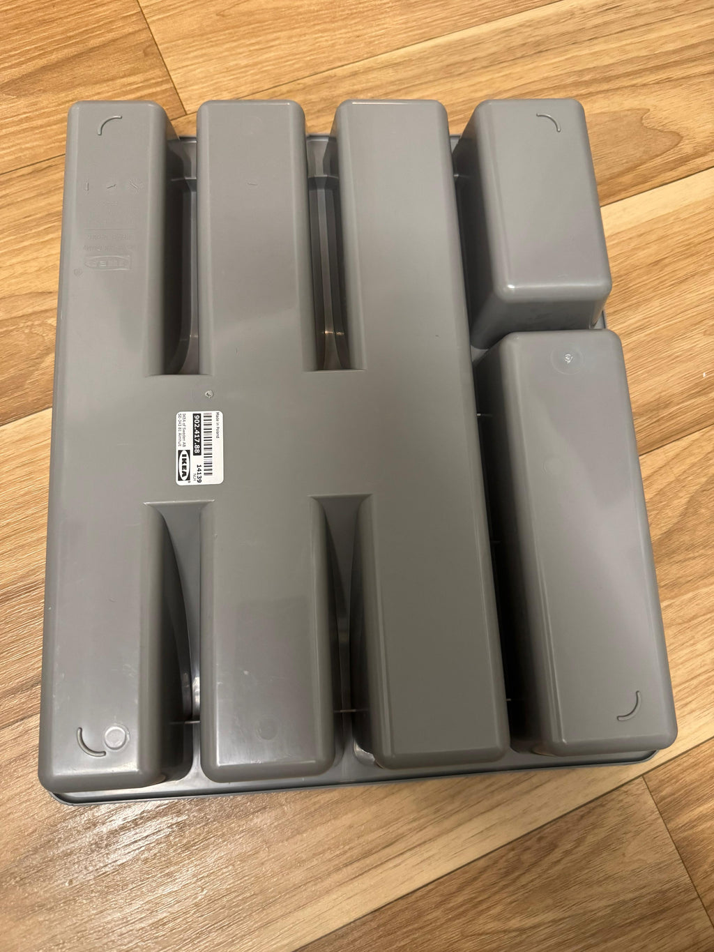 IKEA SMÄCKER Cutlery Tray – Plastic, Gray, 31×50 cm, Very Good Condition