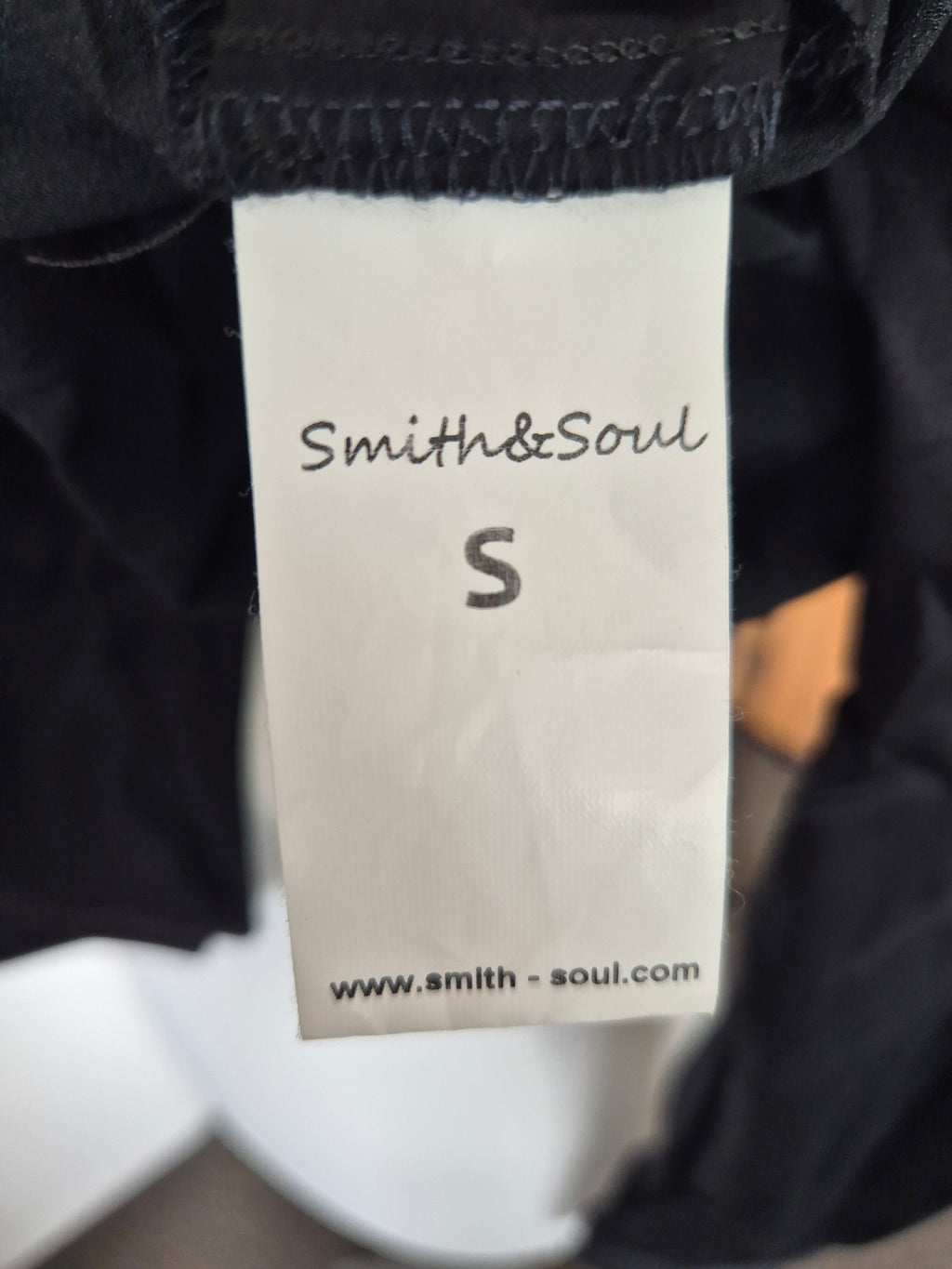 Smith & Soul Bluse S – Schwarz, Plissee-Saum, 100% Baumwolle, guter Zustand