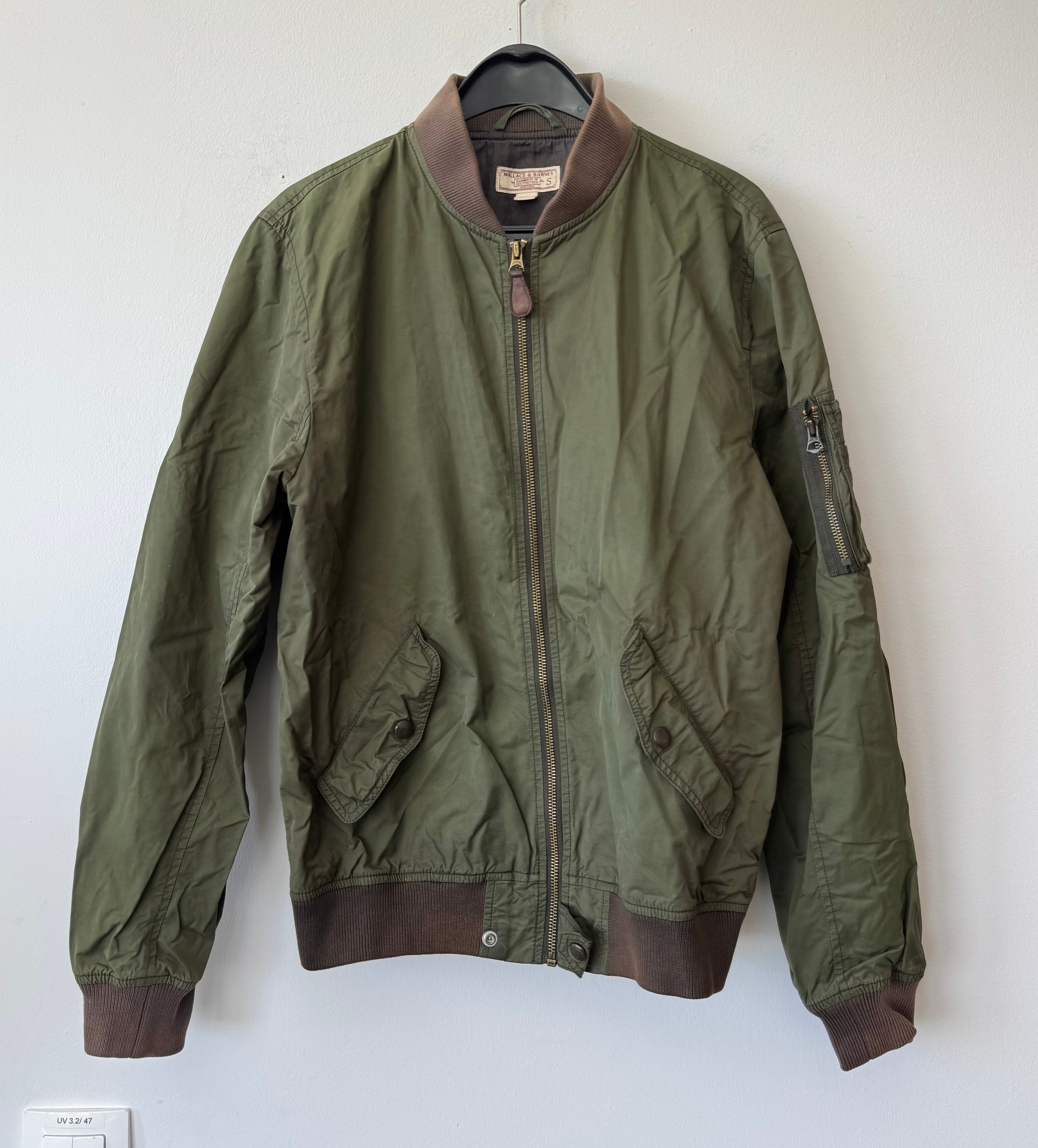 Wallace & Barnes (J.Crew) Olive Bomber Jacket, Size S, Good Condition