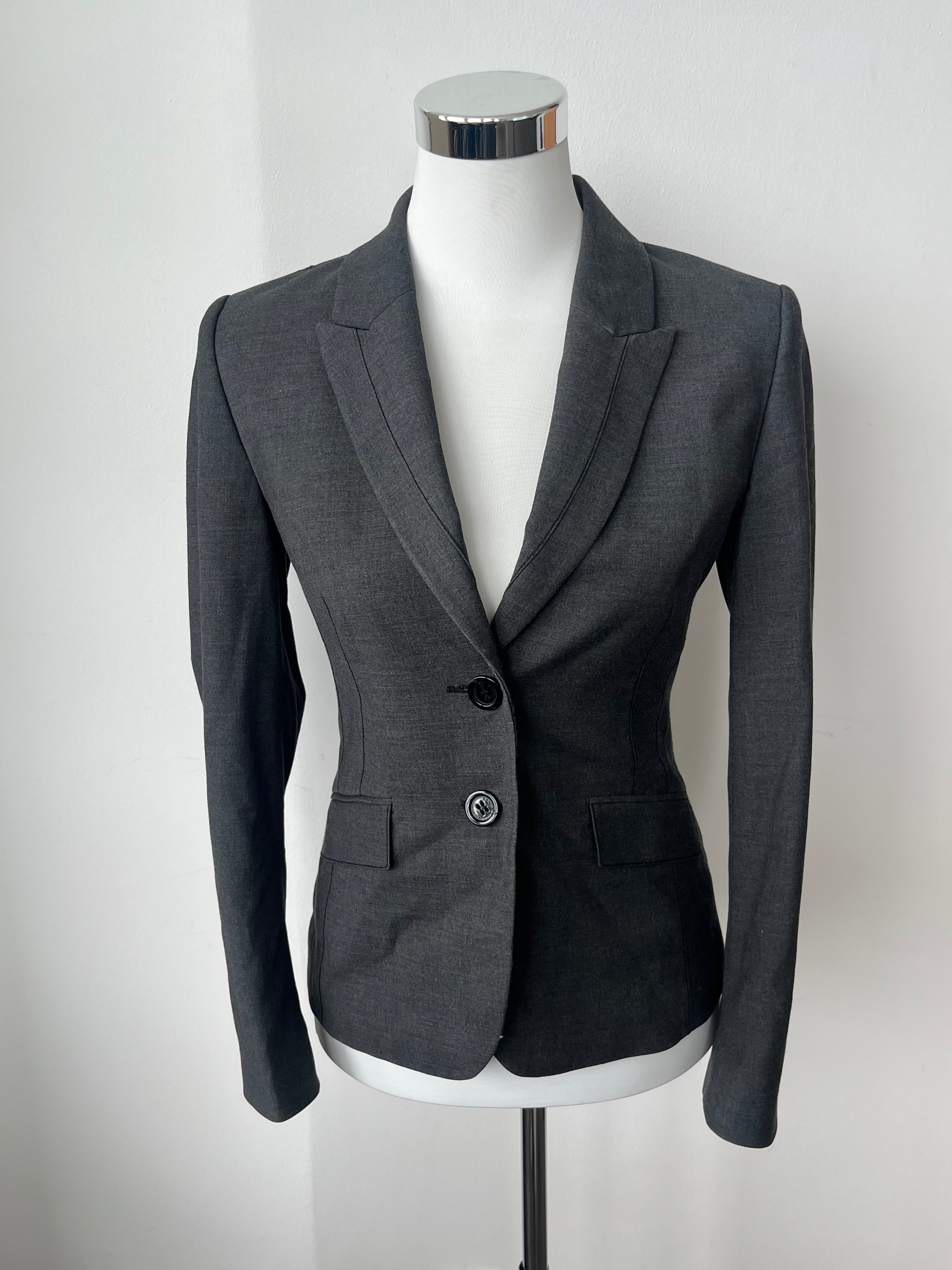 Esprit Collection Damen Blazer – Grau, Gr. 36, guter Zustand
