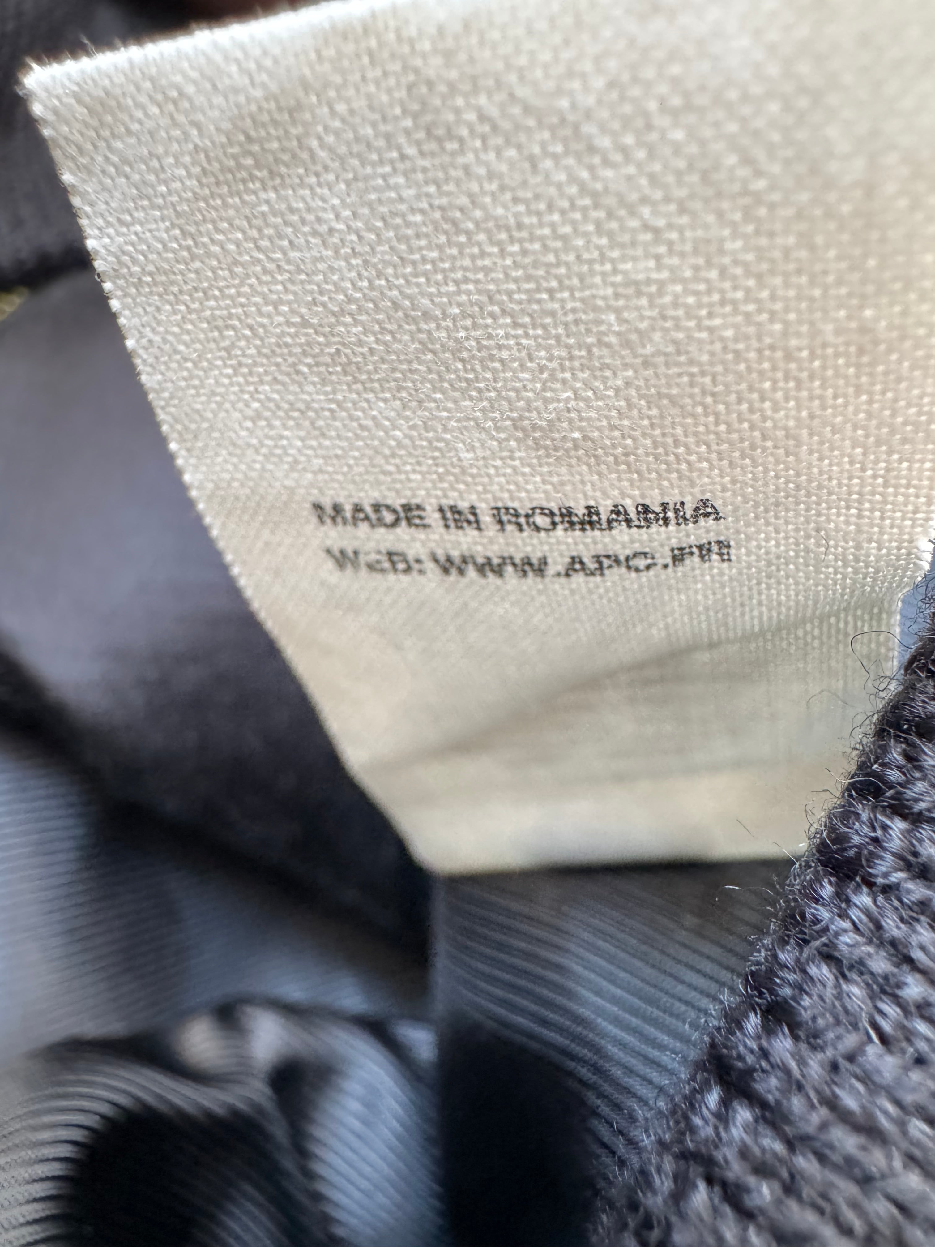 A.P.C. Louis W. Bomberjacke Lederärmel, Schwarz, Gr. L, Sehr Gut