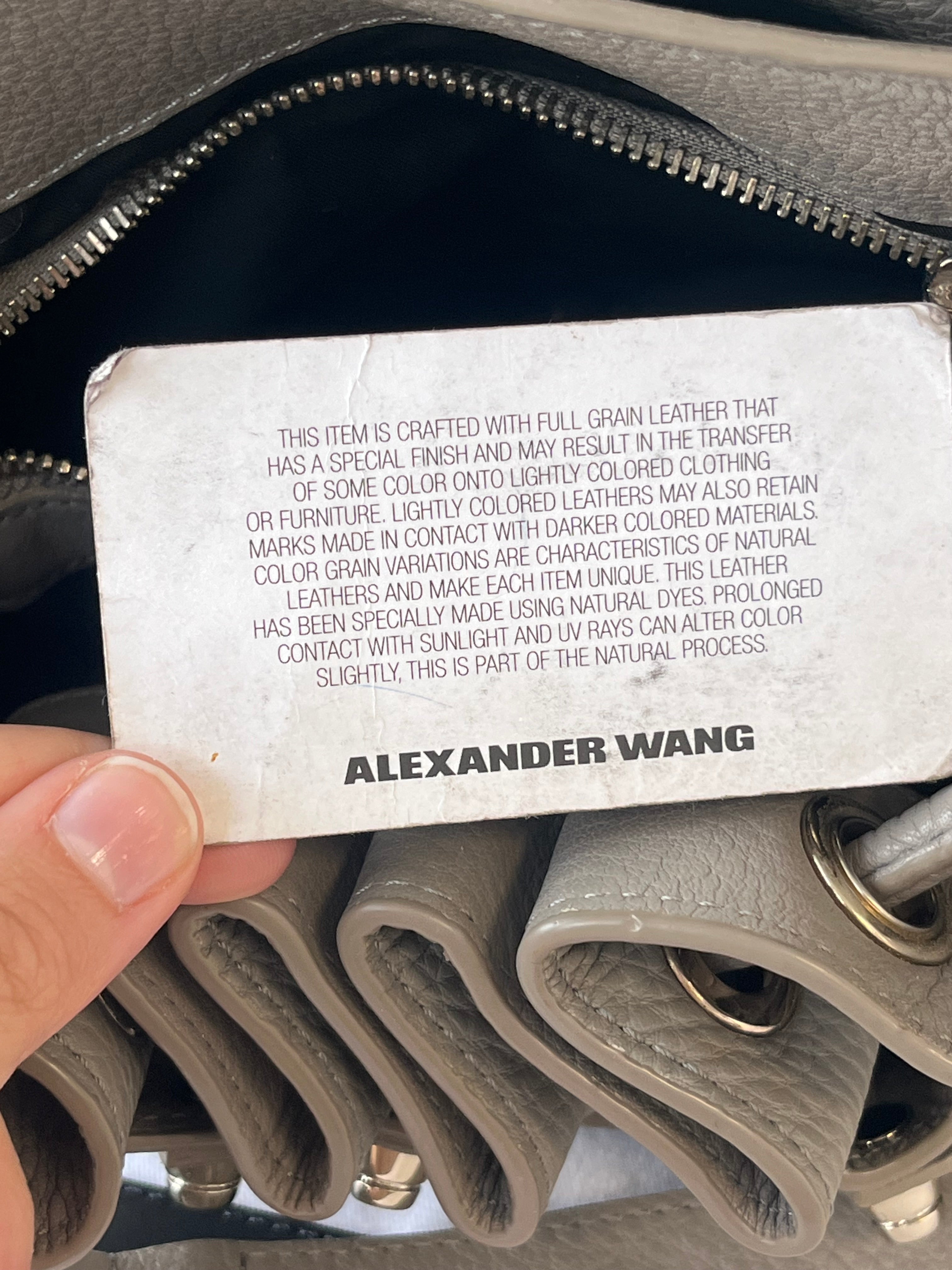 Alexander Wang Diego Bucket Bag Grau „Cement“ | Silber | Sehr guter Zustand | Dustbag