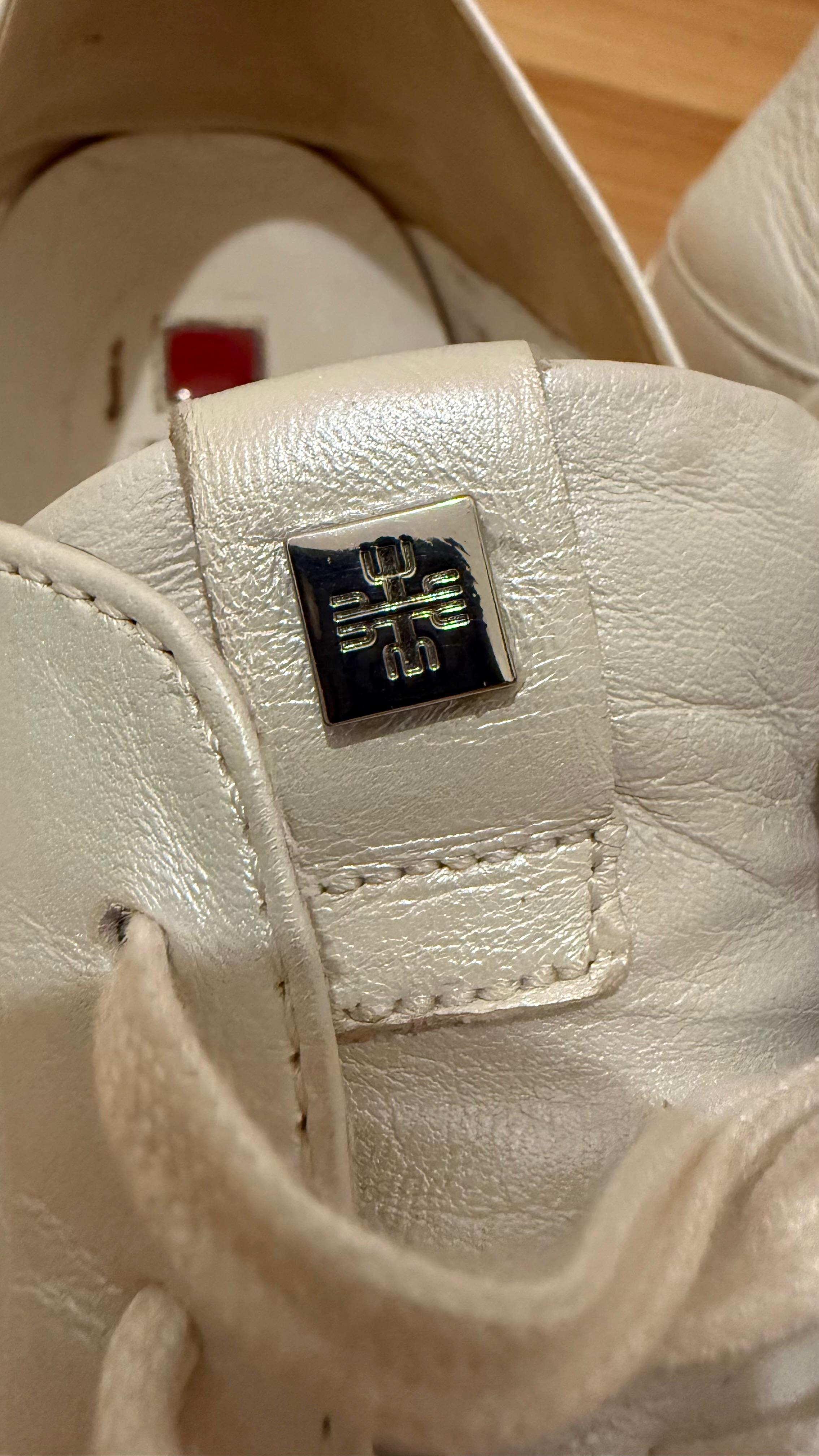 Högl White/Silver Leather Sneakers | EU 38.5 | Good Condition