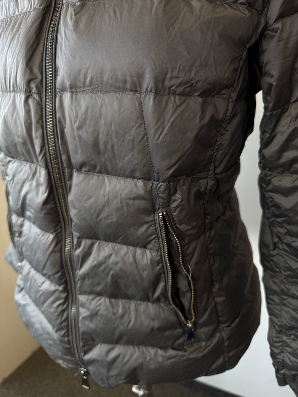 Massimo Dutti Feather-Down Jacket | Size L | Gray | Good Condition