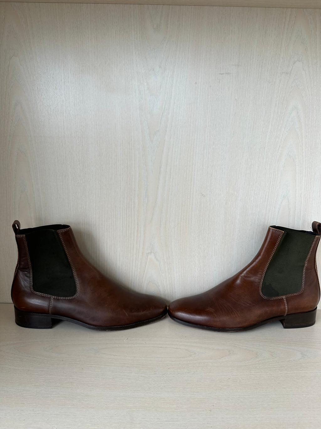 Tommy Hilfiger Comfort Tambo Chelsea Boots EU 42 Tan Leder, guter Zustand
