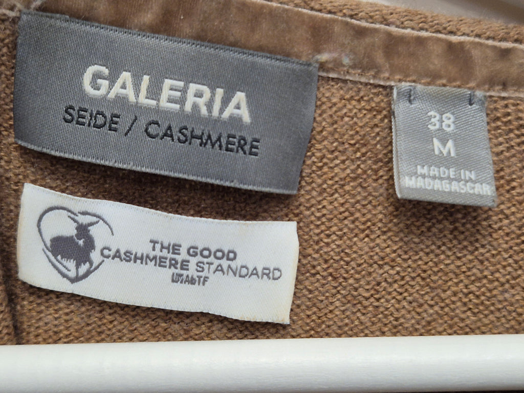 Galeria Damen Pullover – Seide/Kaschmir, Braun, Gr. 38 (M), guter Zustand
