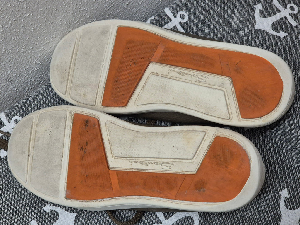 Santoni Low-Top Leder-Sneaker Grau EU 37 Gebraucht