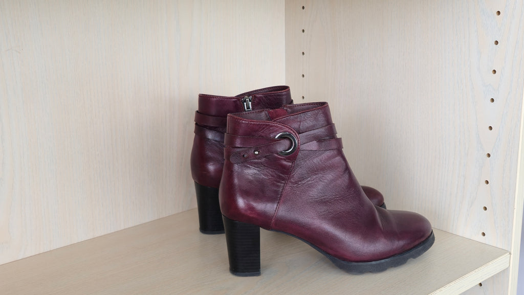 Regarde Le Ciel Leder Stiefeletten | EU 38 | Burgundy | Sehr guter Zustand