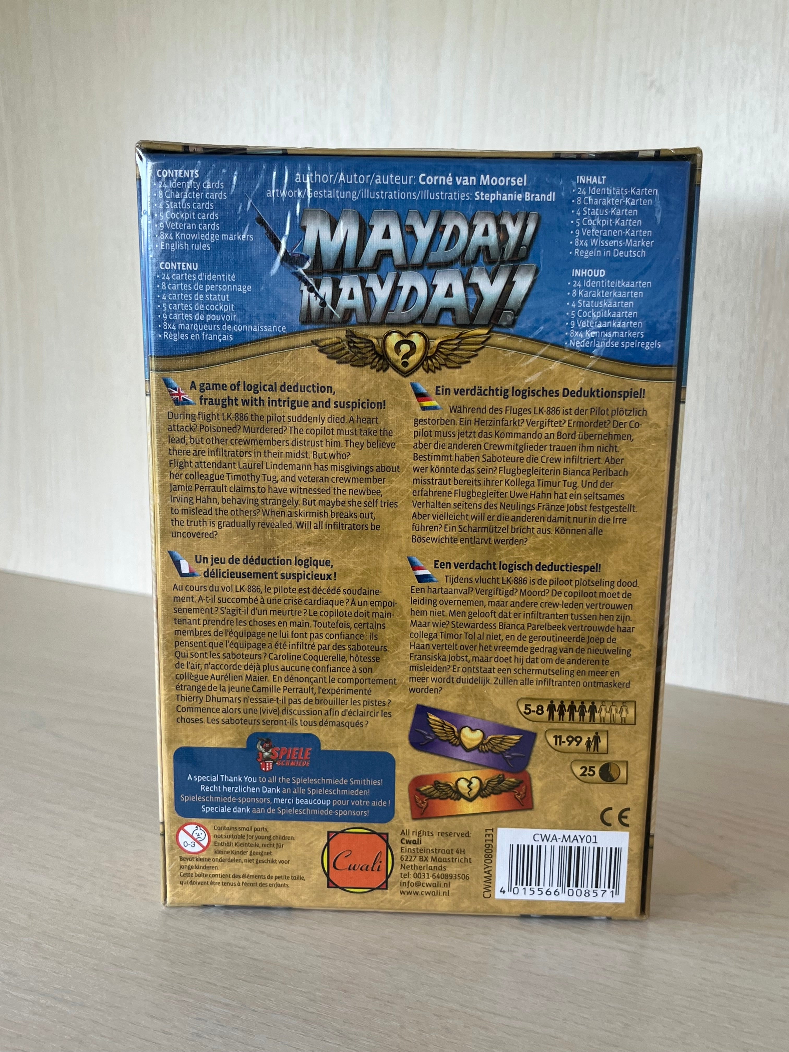 Cwali Mayday! Mayday! Board Game, Multicolor, Compact, New Sealed