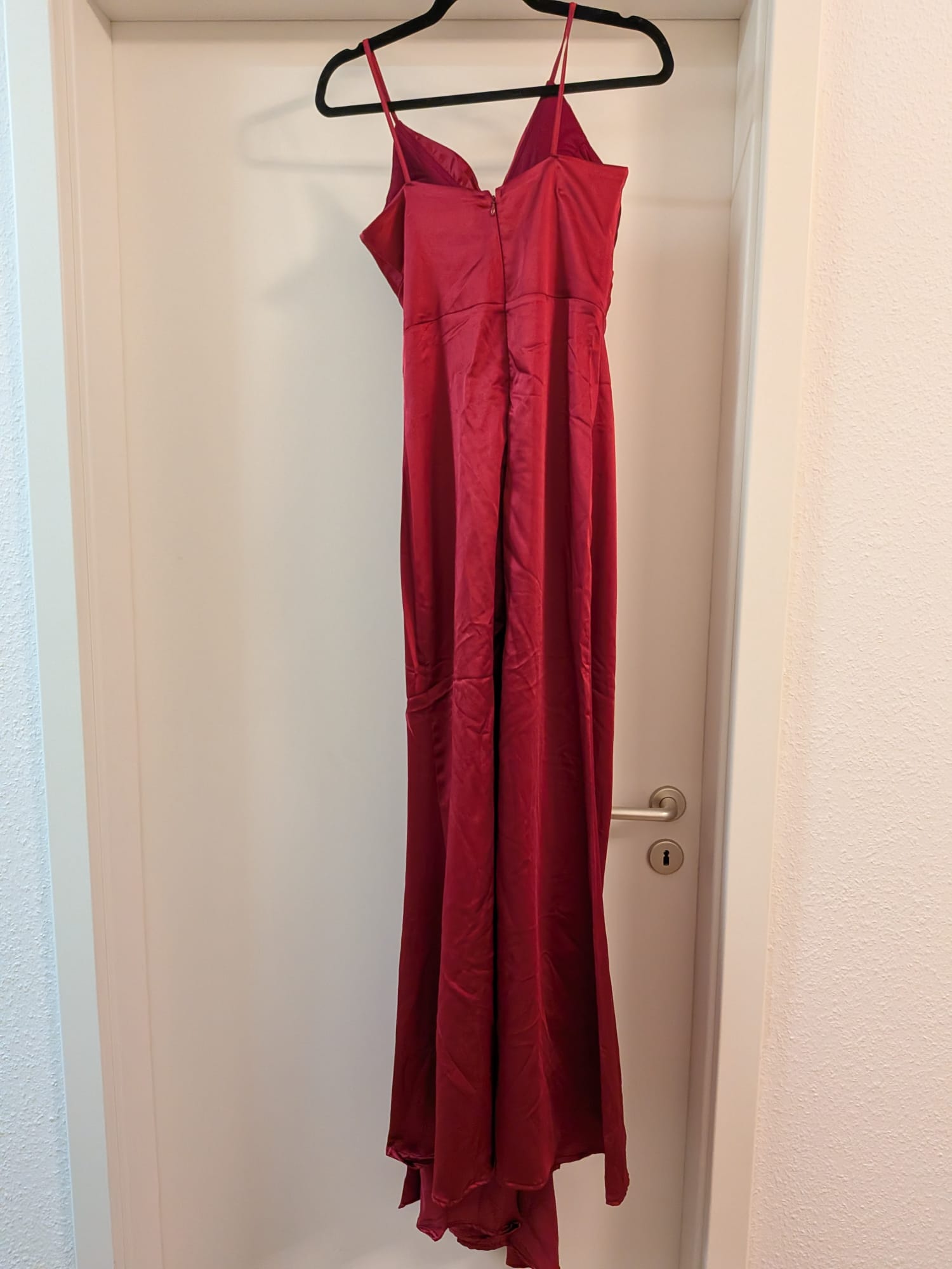 Rust Red Satin Evening Gown by Podyum Life, Like New, Size Unknown