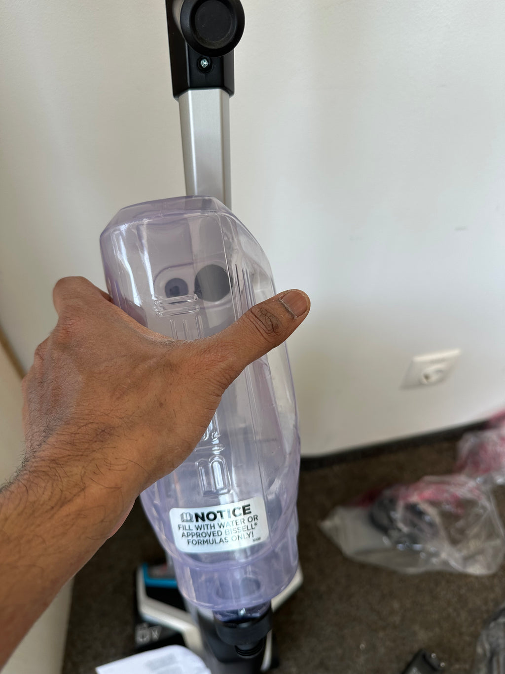 Bissell CrossWave Cordless Max Wet & Dry Vacuum, Silver/Blue, Like New, 116cm