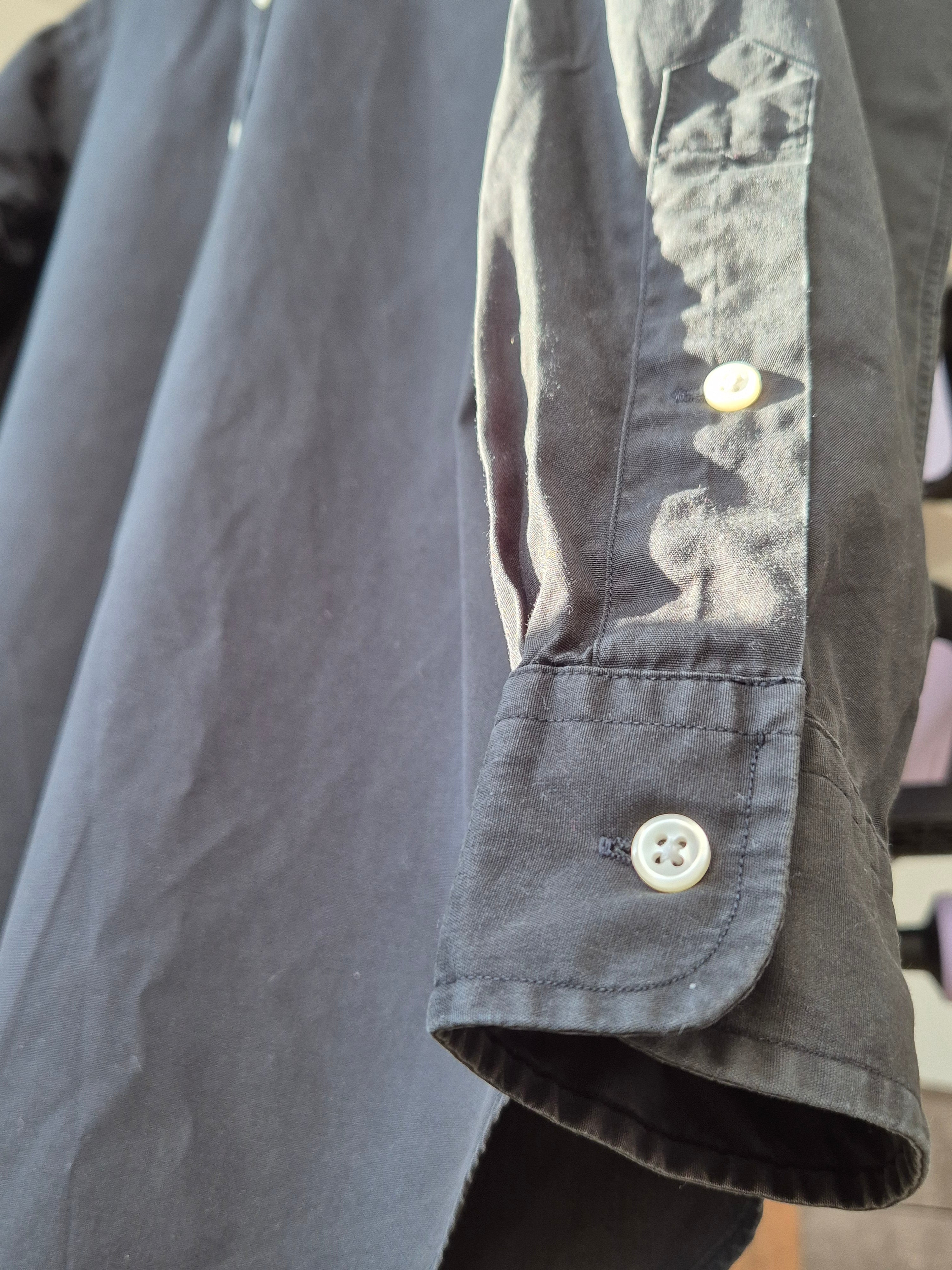 Ralph Lauren Classic Fit Shirt S Black Purple Logo 100% Cotton Good Condition