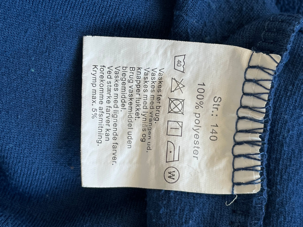 Kinder ALPINE Half-Zip Fleecejacke 140 Blau/Neon Grün – guter Zustand