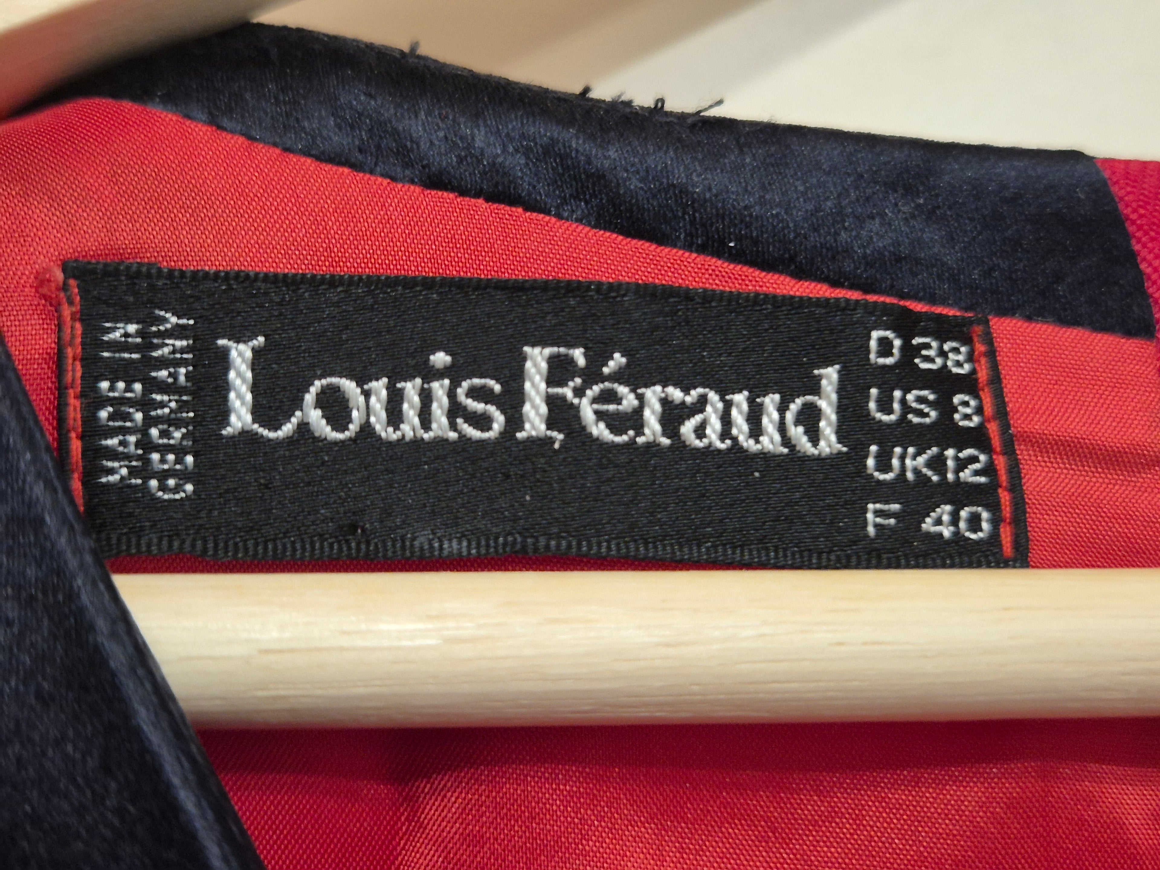 Louis Féraud Wollkostüm, Rot/Schwarz, Gr. 38, Made in Germany, guter Zustand