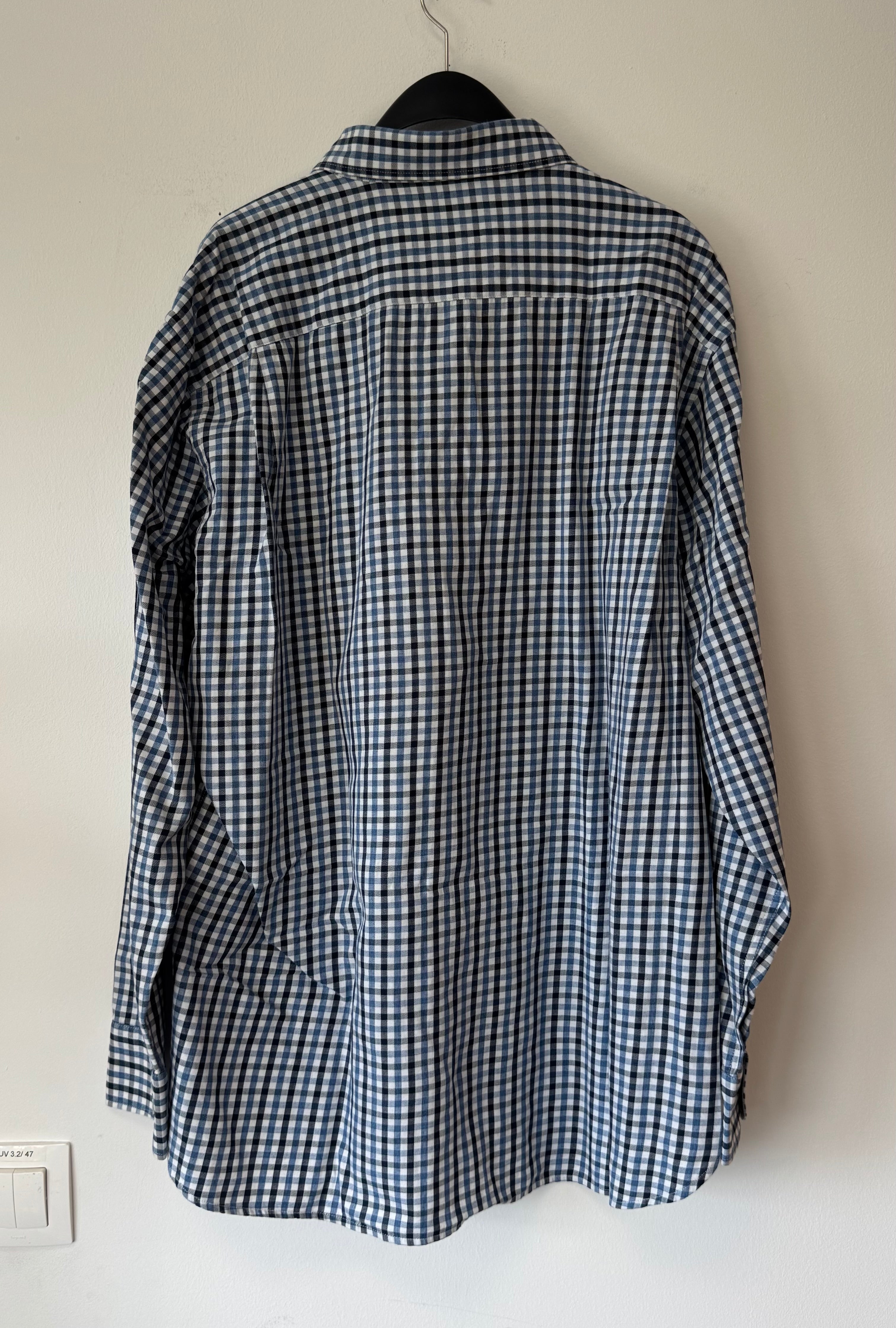 Bugatti Herrenhemd Fine Twill – Blau/Weiß Kariert, XL, Sehr Gut