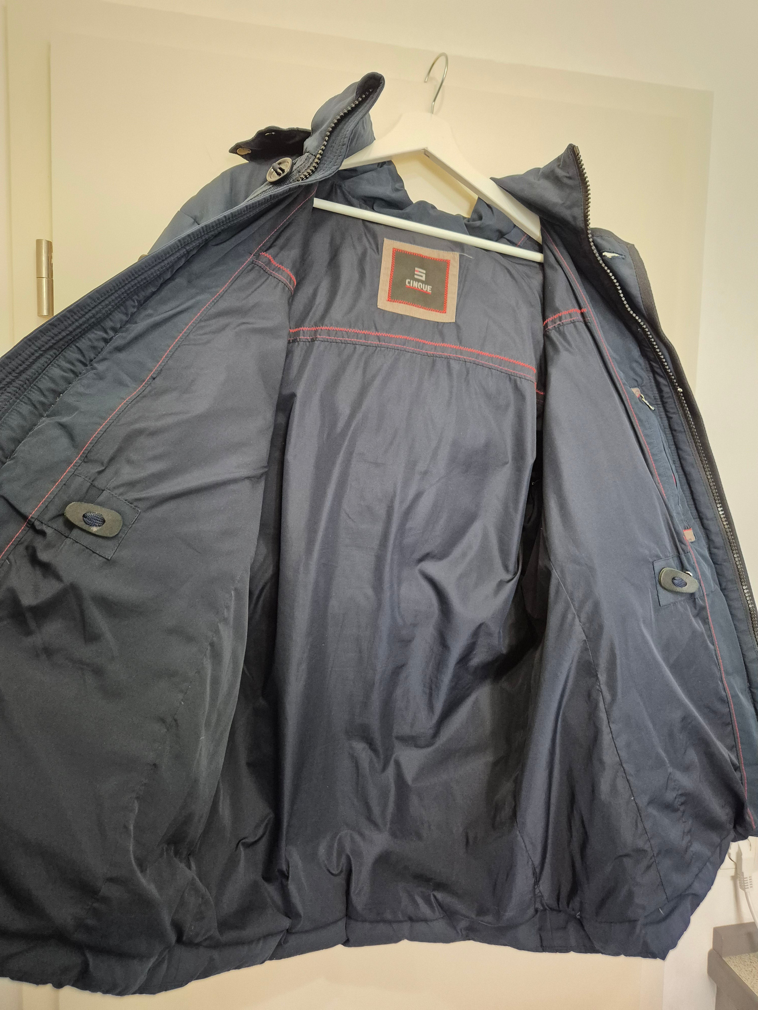 Cinque “Cintonian Realfur” Men’s Parka 52/L Navy, Real Fur, Good Condition
