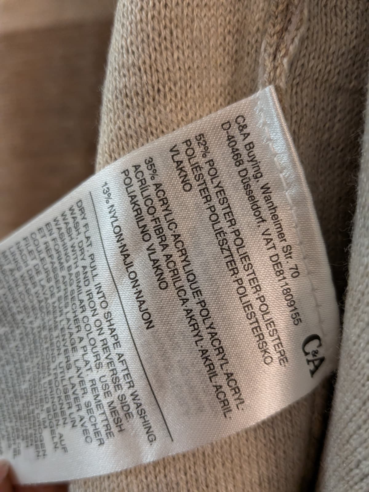 C&A Reversible Wrap / Poncho – Grey & Taupe – One Size – Very Good