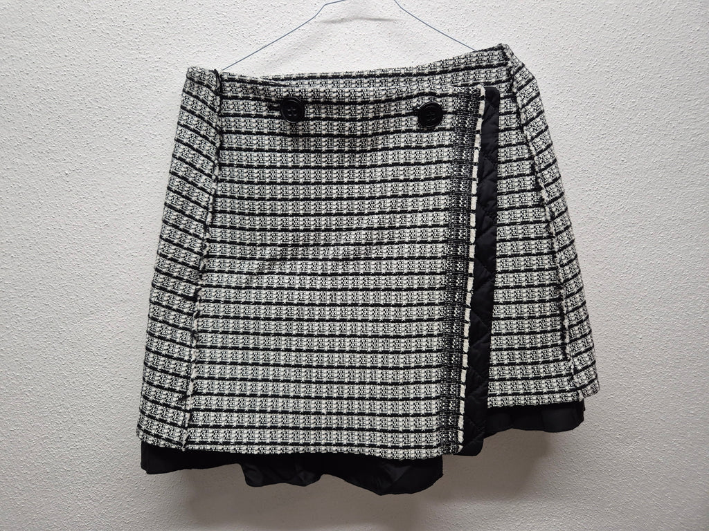 Dorothee Schumacher Plaid Tweed Minirock, Gr. M, Schwarz/Weiß, Sehr gut