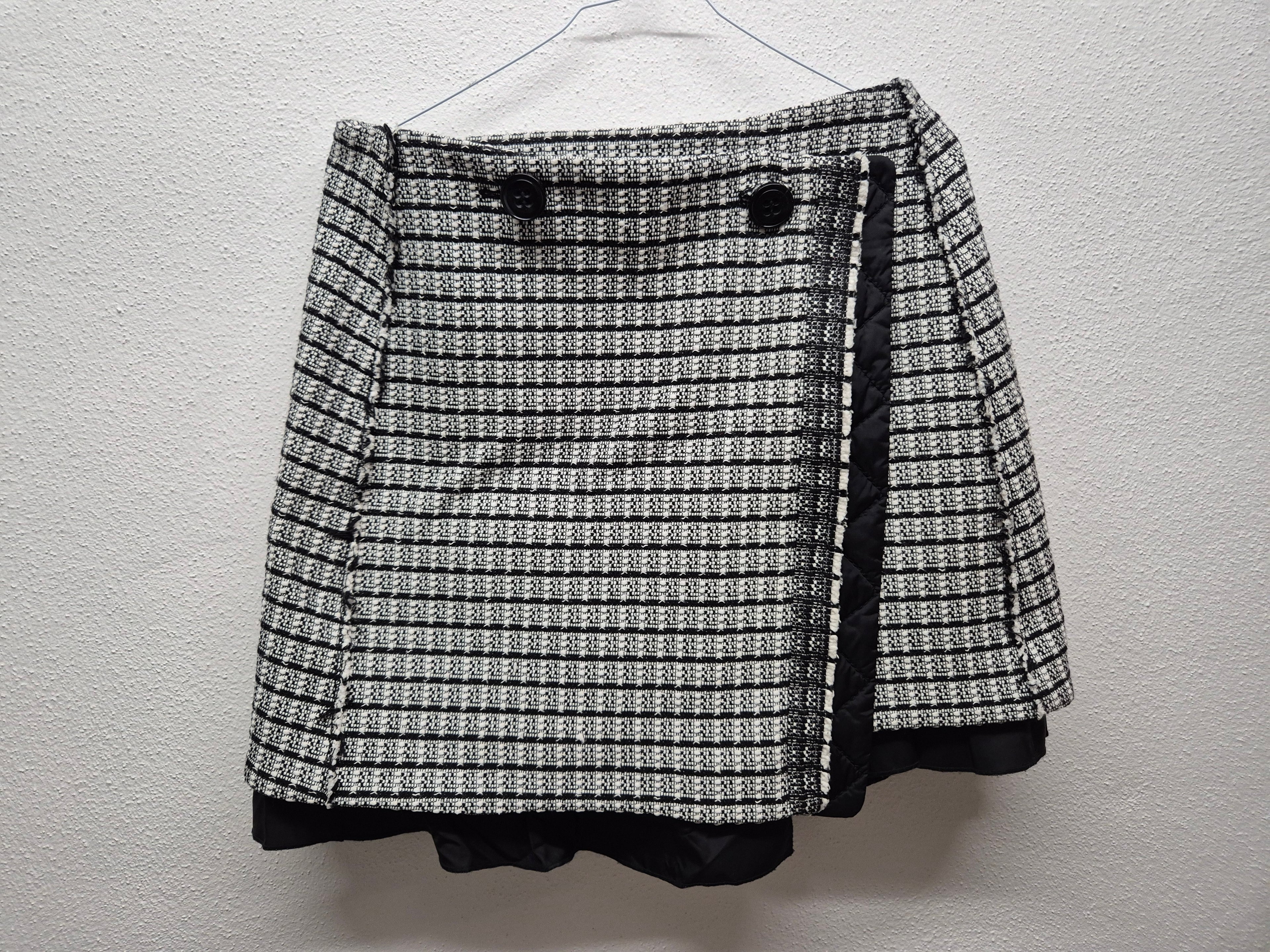 Dorothee Schumacher Plaid Tweed Minirock, Gr. M, Schwarz/Weiß, Sehr gut