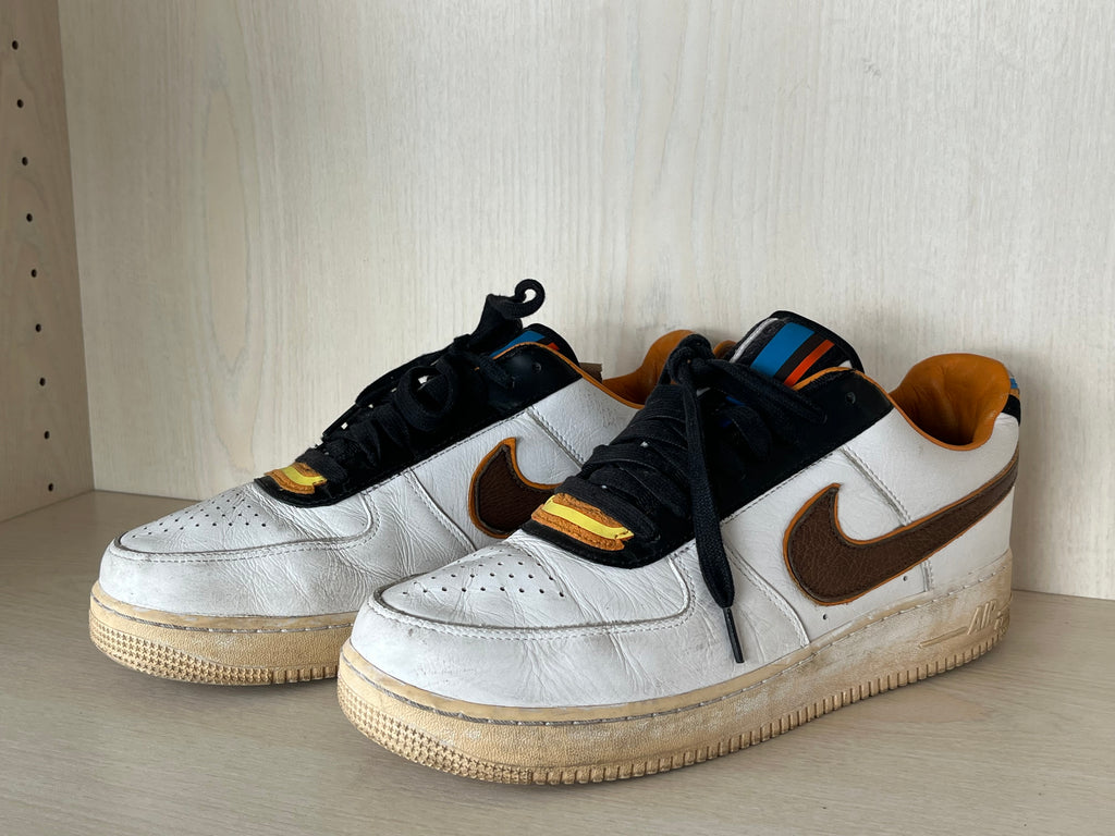 Nike Air Force 1 Low x Riccardo Tisci Weiß/Schwarz/Braun EU 45 Gebraucht