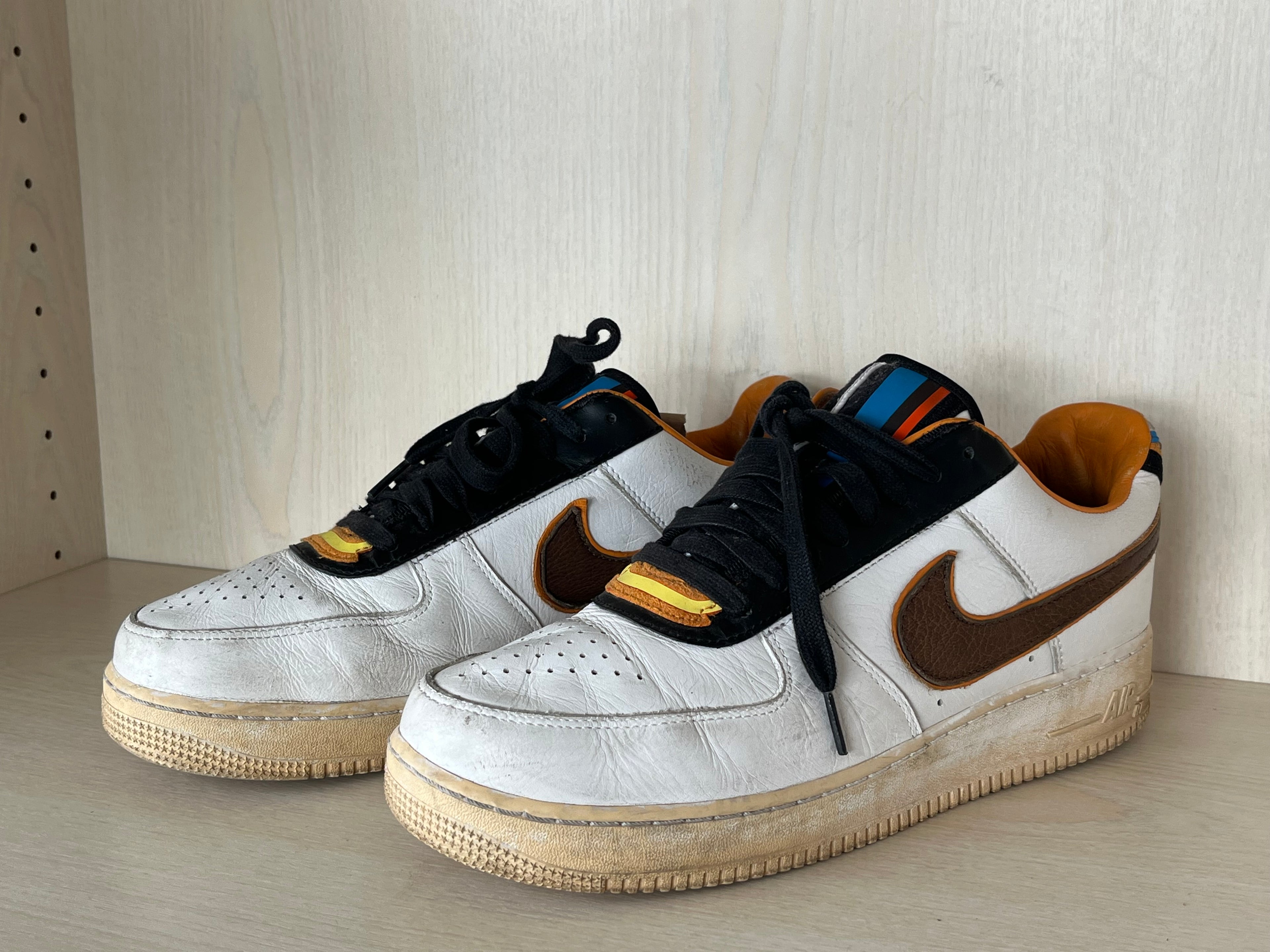 Nike Air Force 1 Low x Riccardo Tisci Weiß/Schwarz/Braun EU 45 Gebraucht