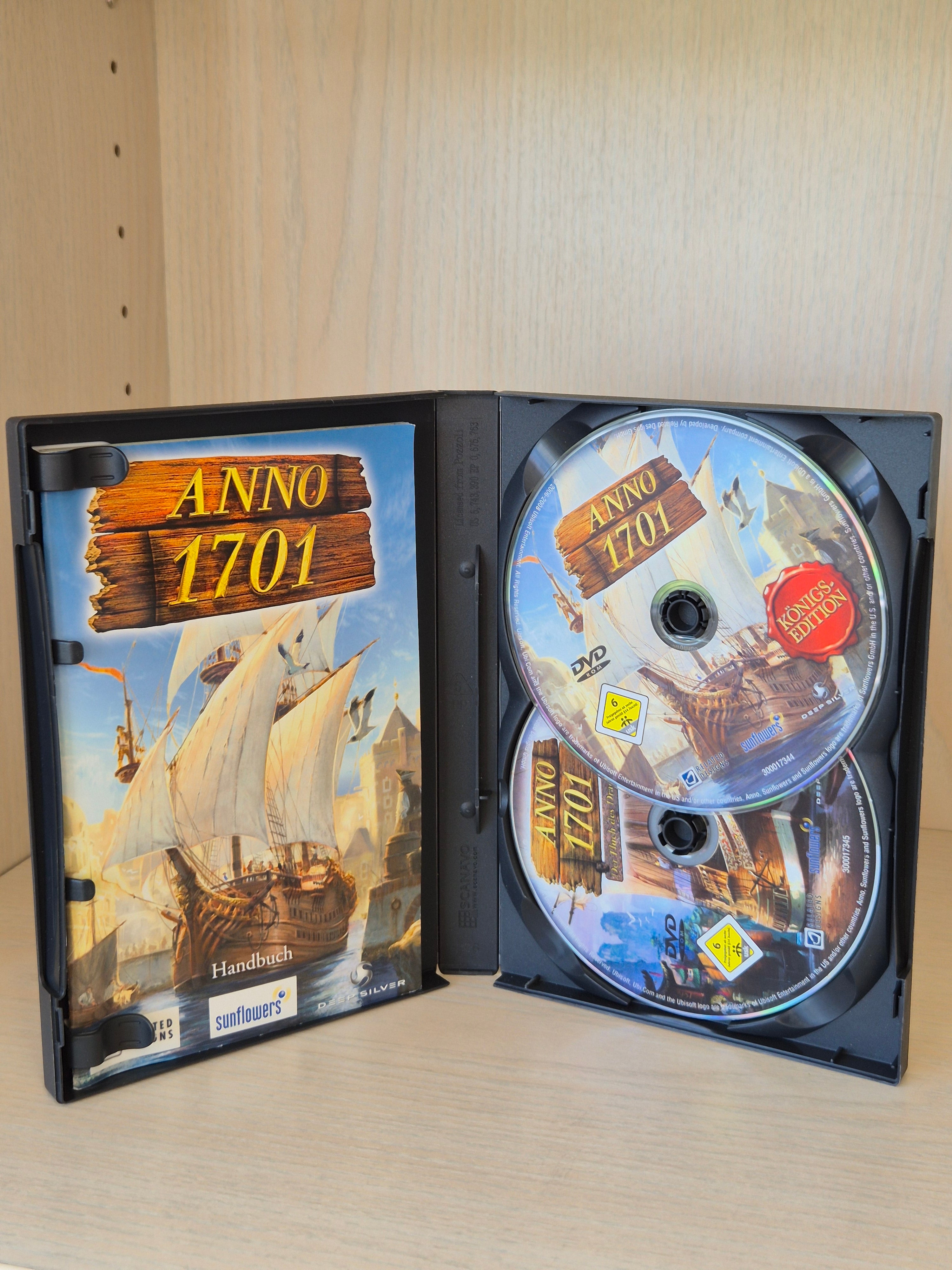 Anno 1701 Royal Edition (PC, 2 DVDs, Manual, Multicolor) Very Good Condition