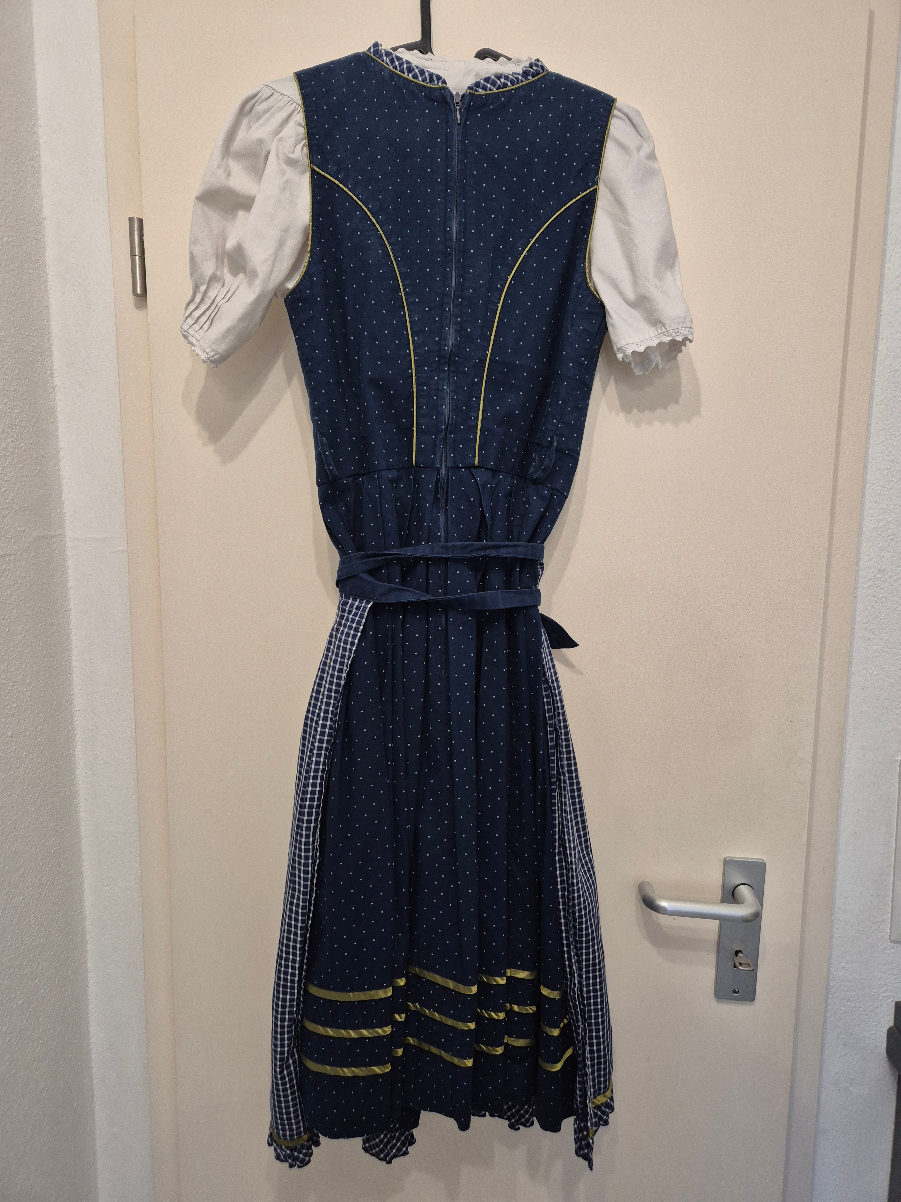 Daller Tracht Dirndl Set – Dunkelblau, Punkte, Gr. 34, Sehr Gut
