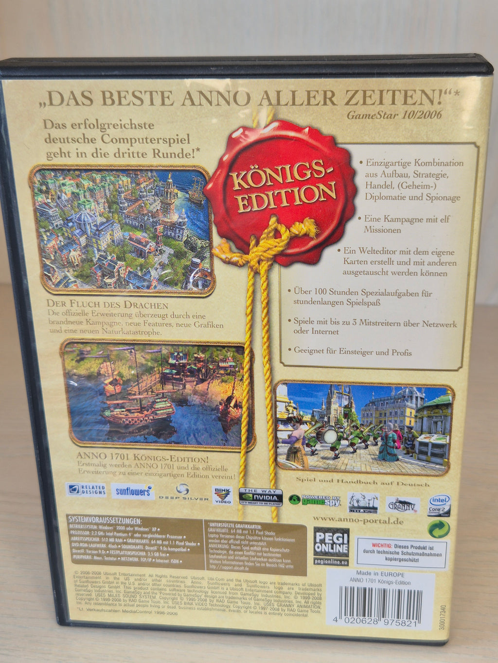 Anno 1701 Royal Edition (PC, 2 DVDs, Manual, Multicolor) Very Good Condition