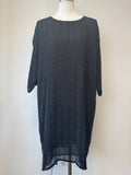 Marc Cain beaded shift dress, EU 44 / UK 16, black, very good condition