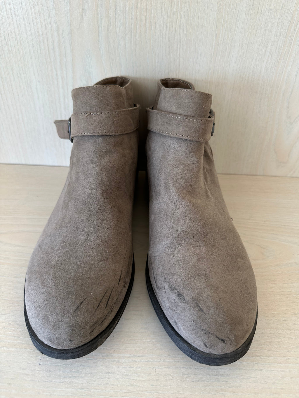 New Look „Carlos“ Wildleder-Stiefeletten, Gr. EU 42, grau, gebraucht