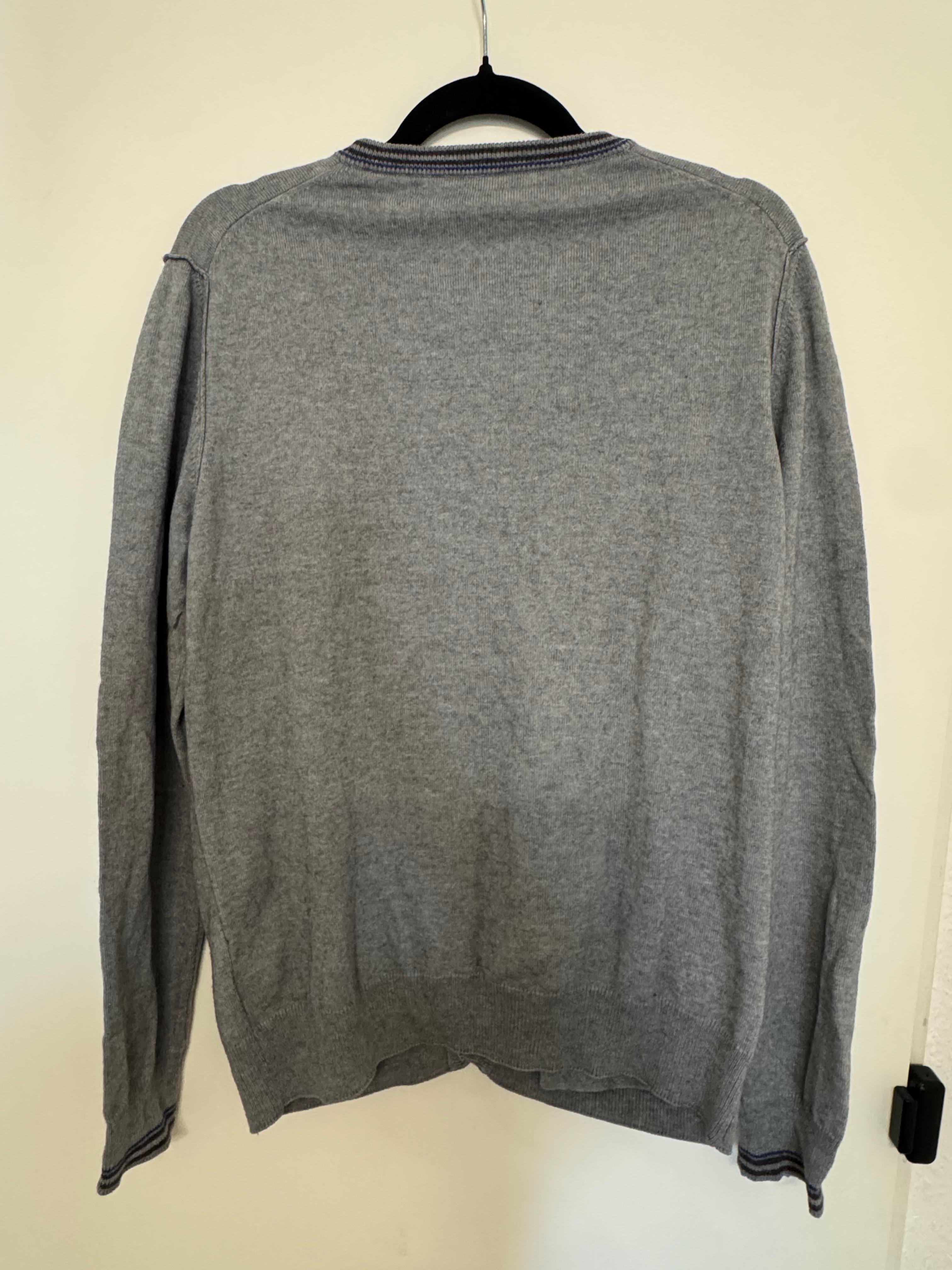 Trussardi Jeans Herren Cardigan Grau Gr. M – Sehr Guter Zustand
