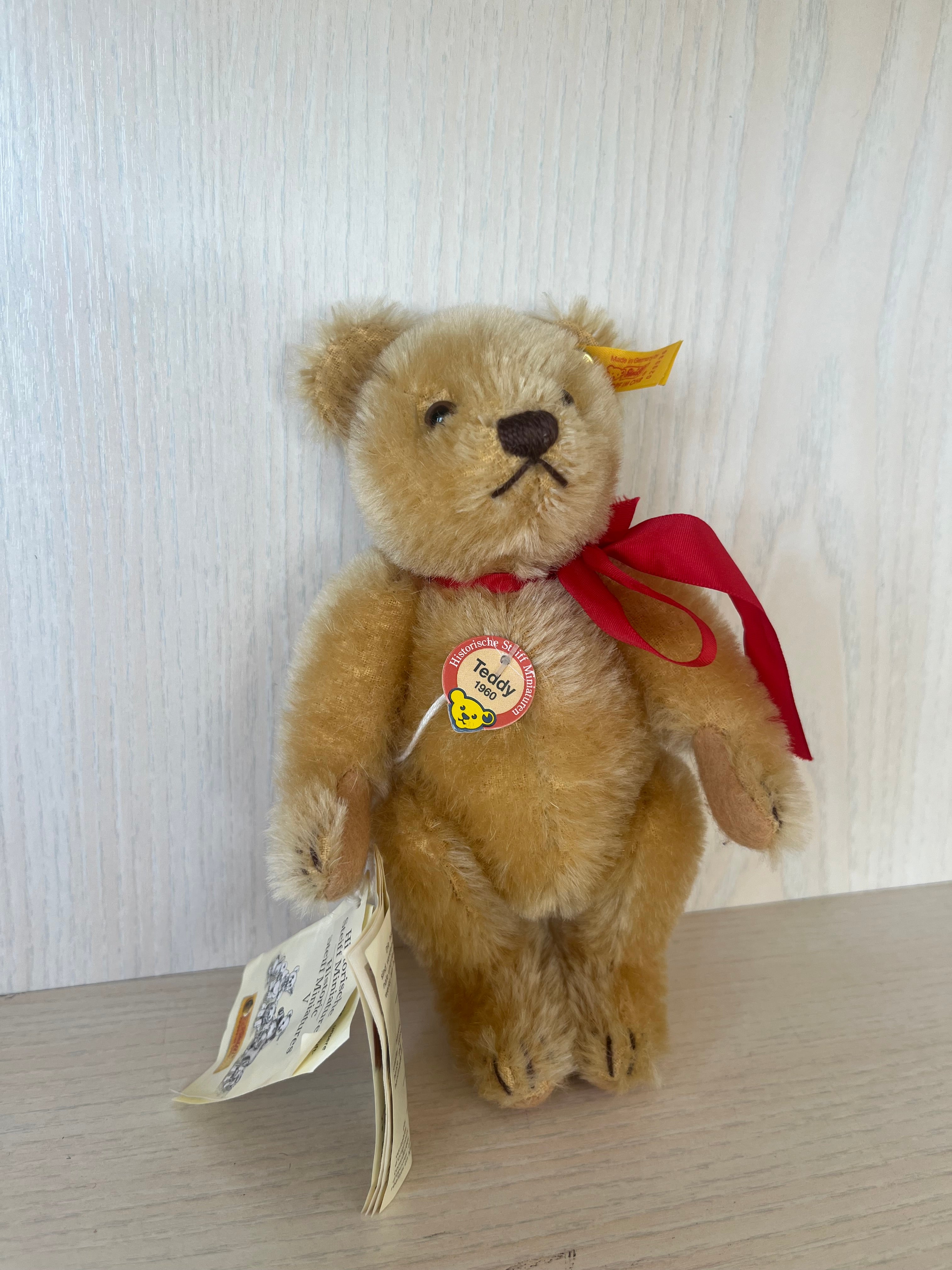 Steiff Replica Teddybär – EAN 029936, Mohair, 18 cm, Blond, Wie Neu