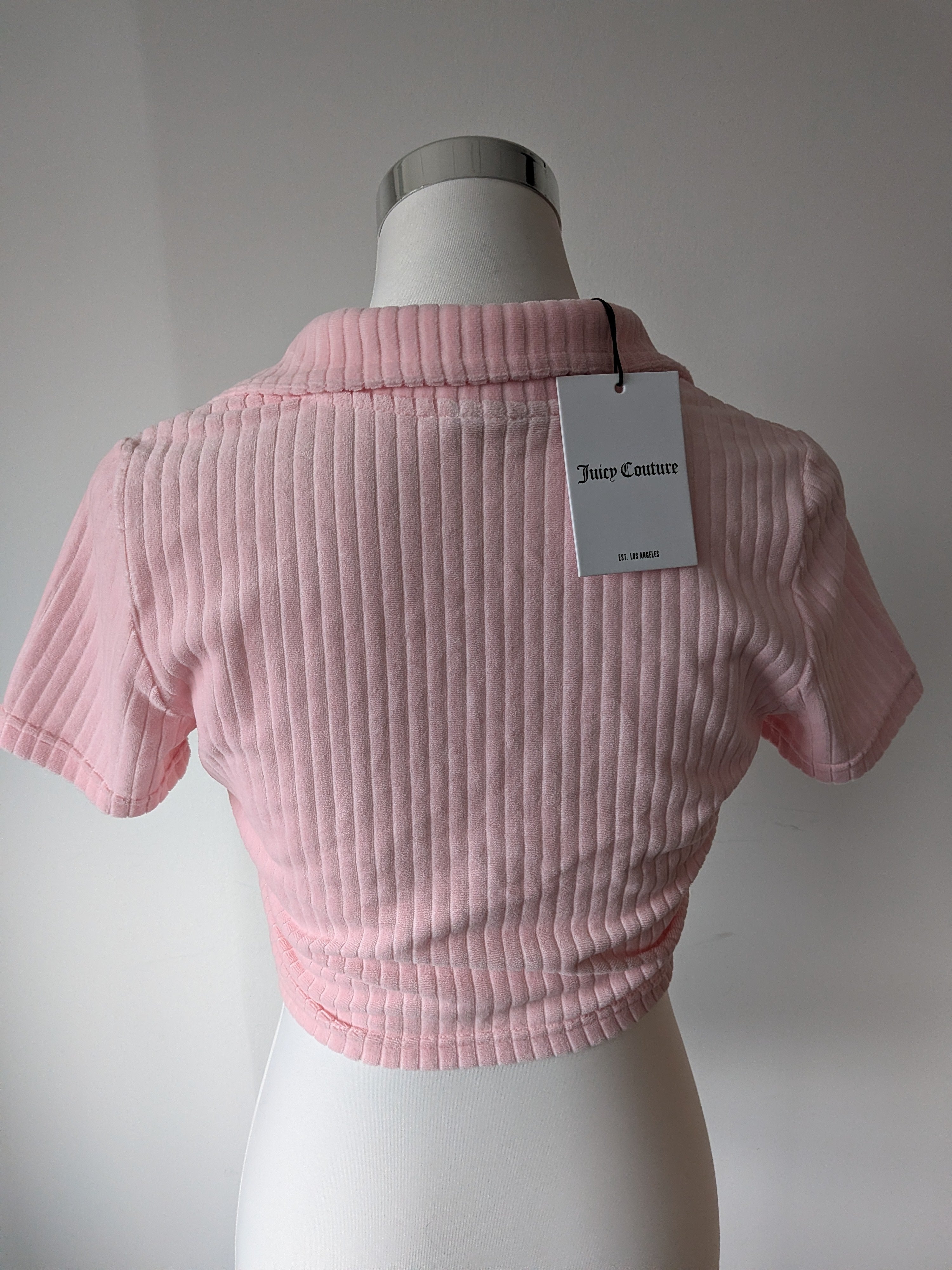 Juicy Couture Rib Velour Shirt, M, Neu, Almond Blossom