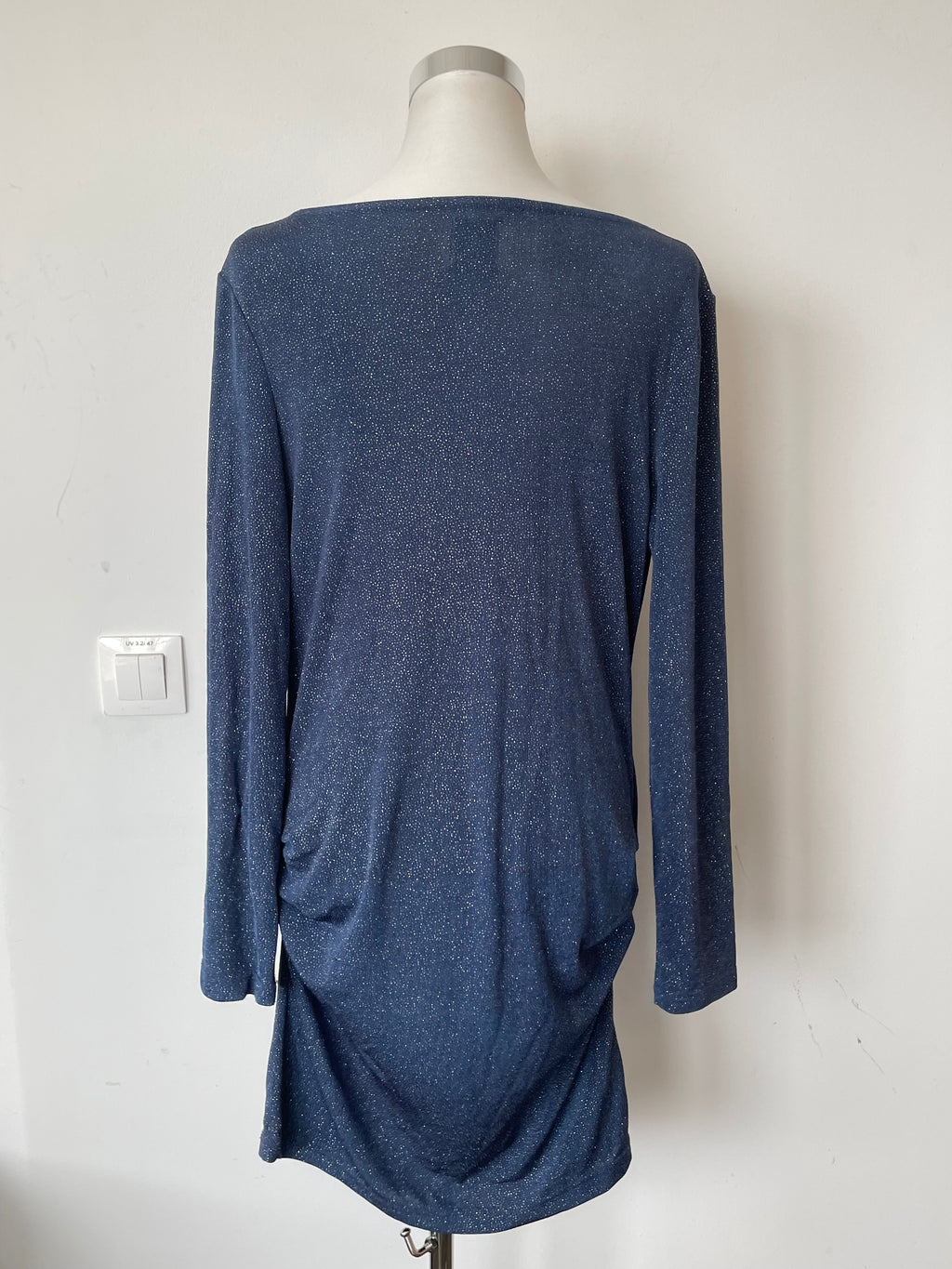 Ane Mone Kleid Navy Glitter, Größe M, Wie Neu