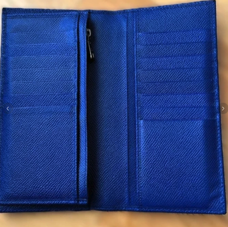 Dolce & Gabbana Long Wallet | Blue Saffiano Leather | Continental | Good Condition