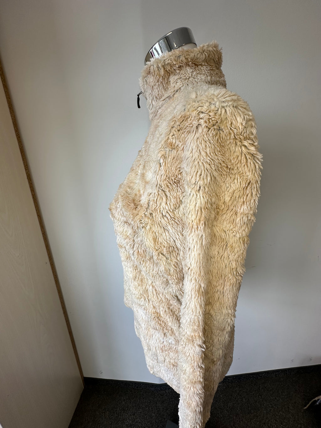 Luhta Teddy Fleece ½-Zip Pullover, Large, Beige, Very Good Condition