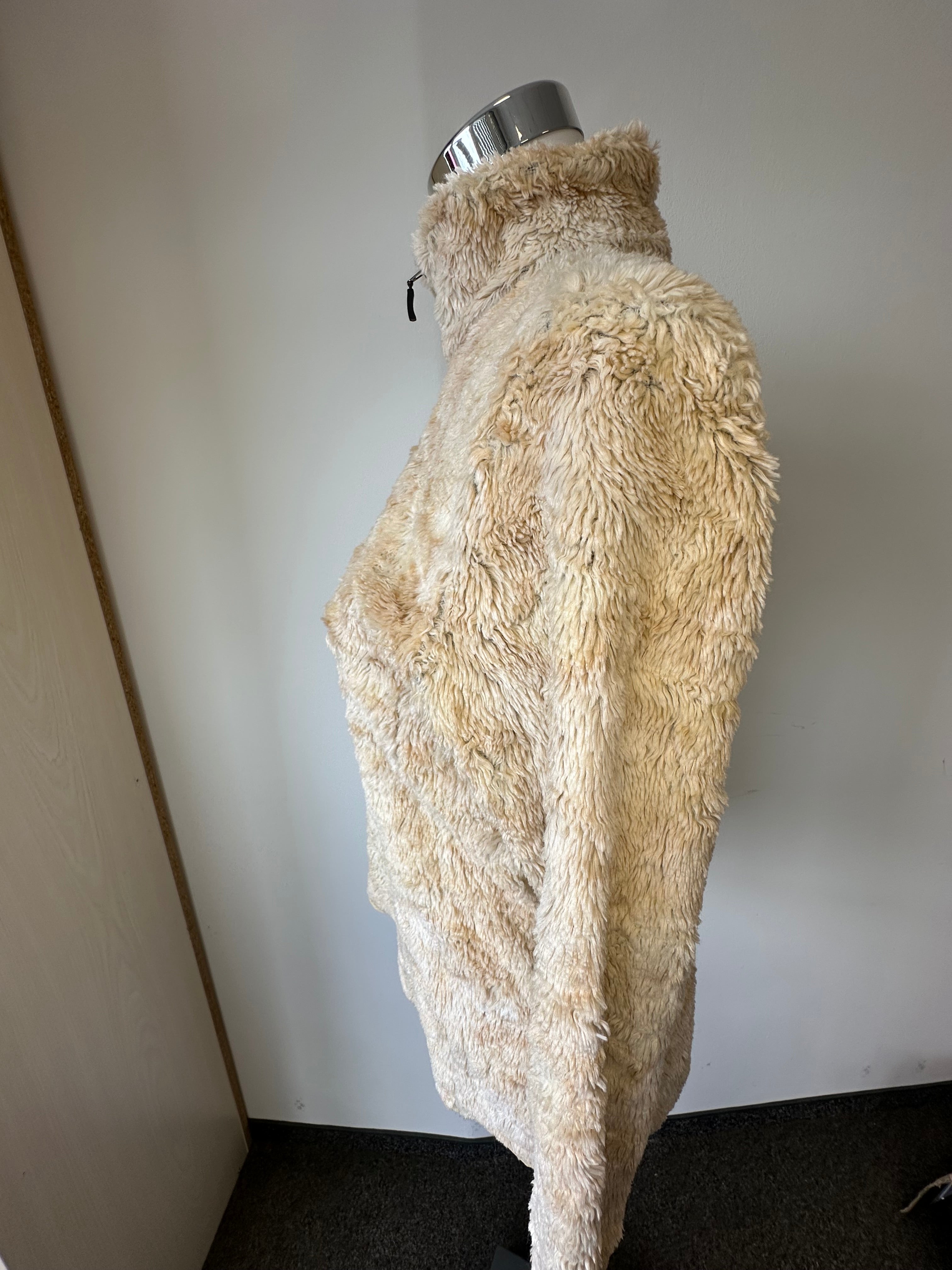 Luhta Teddy Fleece ½-Zip Pullover, Large, Beige, Very Good Condition