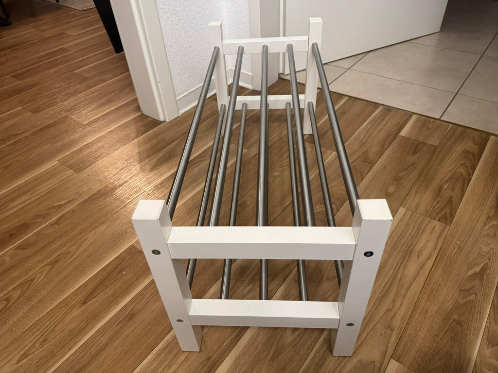 IKEA TJUSIG Shoe Rack, White, 81x32x37 cm, Very Good Condition