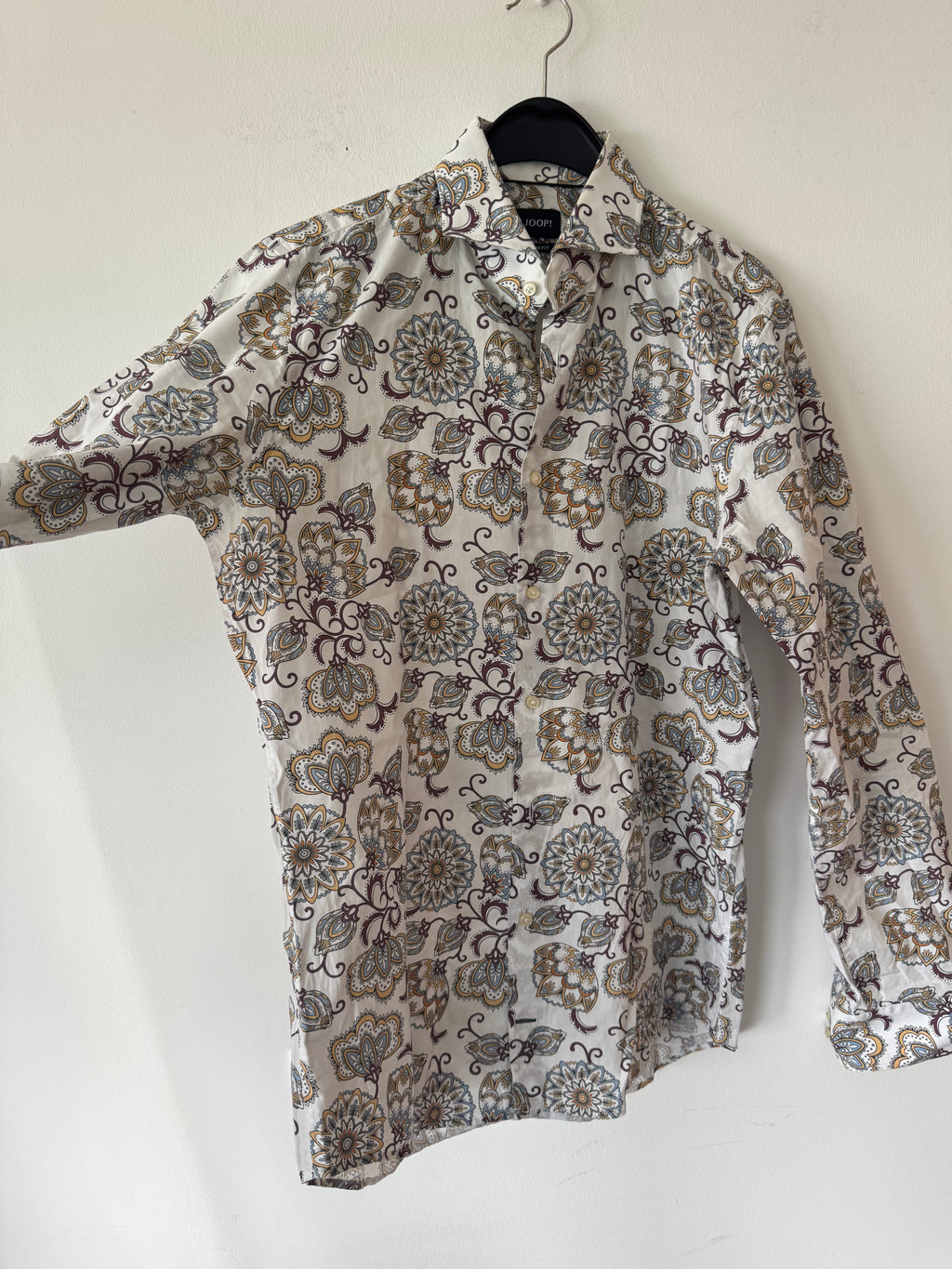 JOOP! Men’s Slim Fit Shirt – Floral Pattern – Cotton – M/L – Very Good