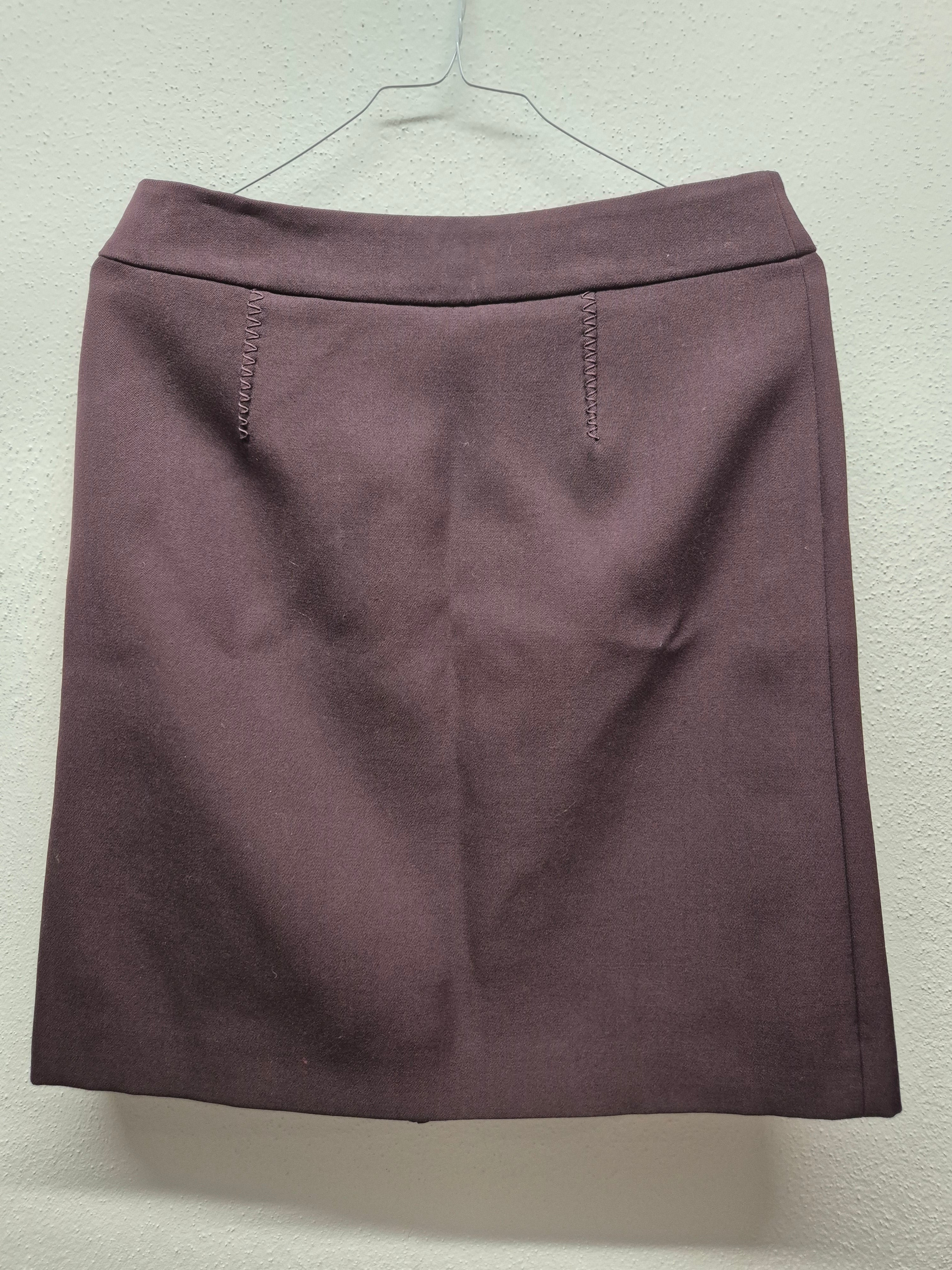 Moschino Couture Virgin Wool Mini Skirt Purple DE 36 Very Good