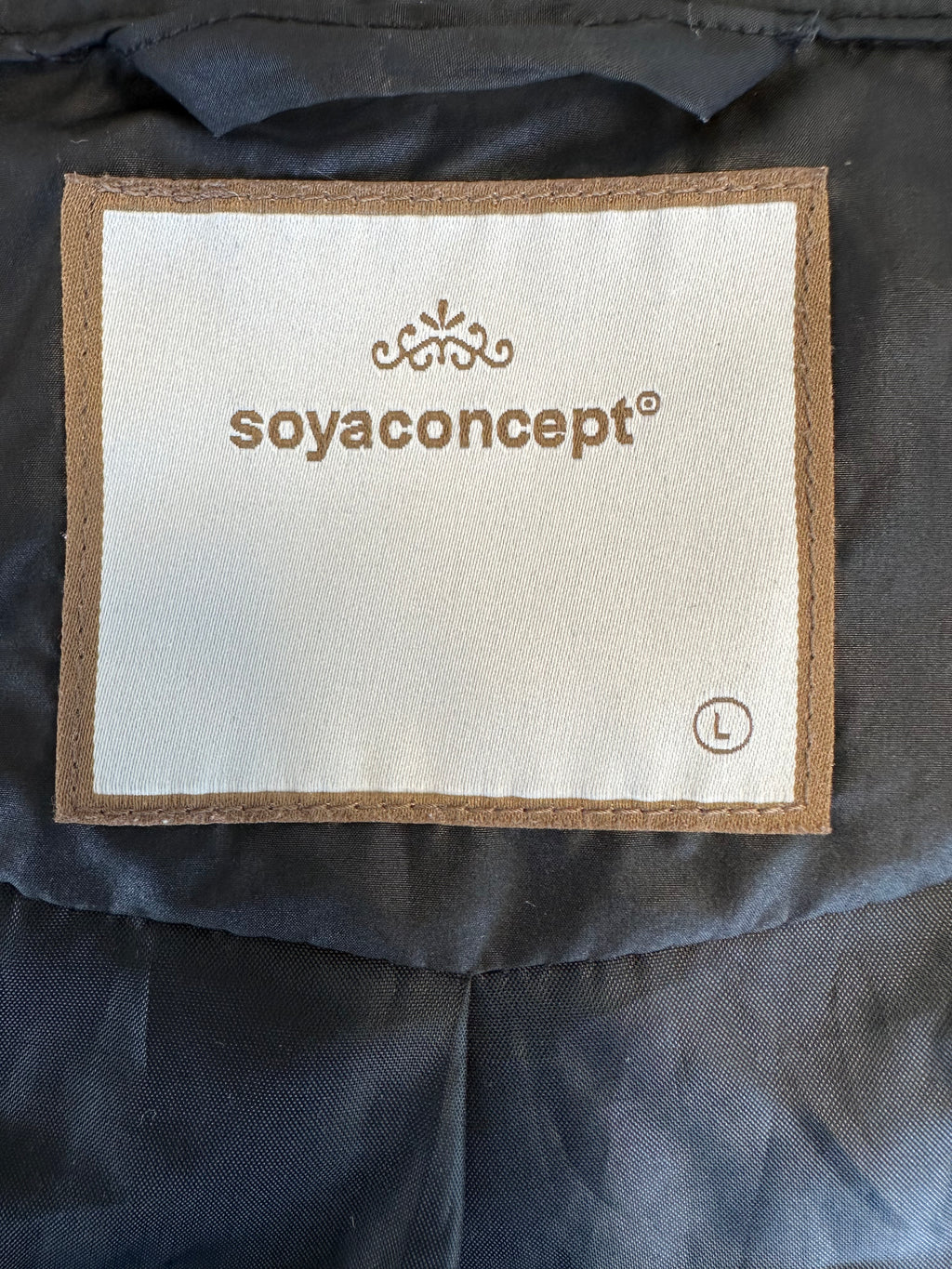 Soyaconcept Quilted Jacket – Black, Size L, Good Condition