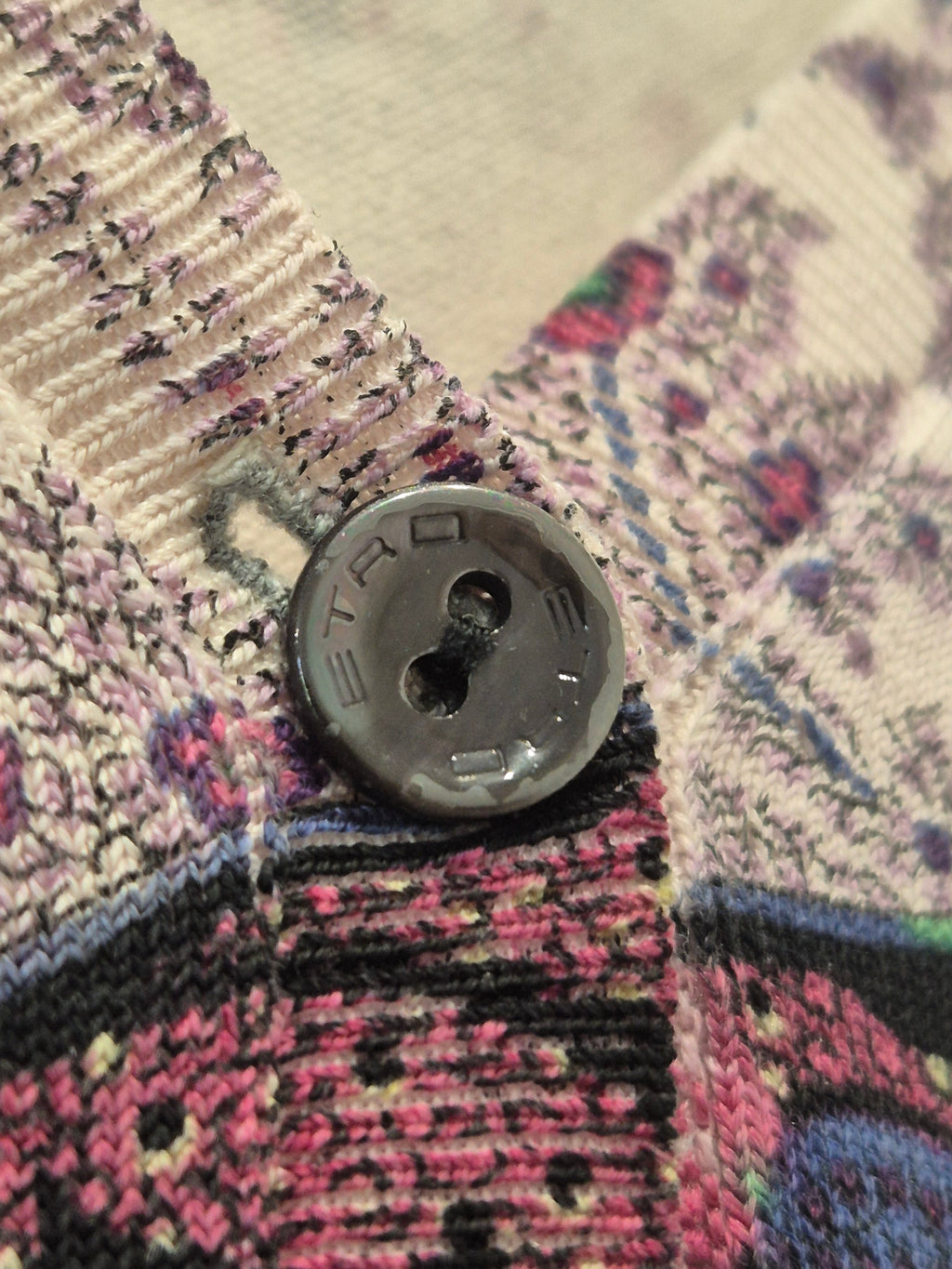 Etro Seiden-Cardigan – Paisley, Multicolor, Gr. IT 46 (DE 42/44), Guter Zustand