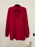 Melike Tatar 2-Piece Set – Blouse & Trousers – Size 1 – Red – Good Condition
