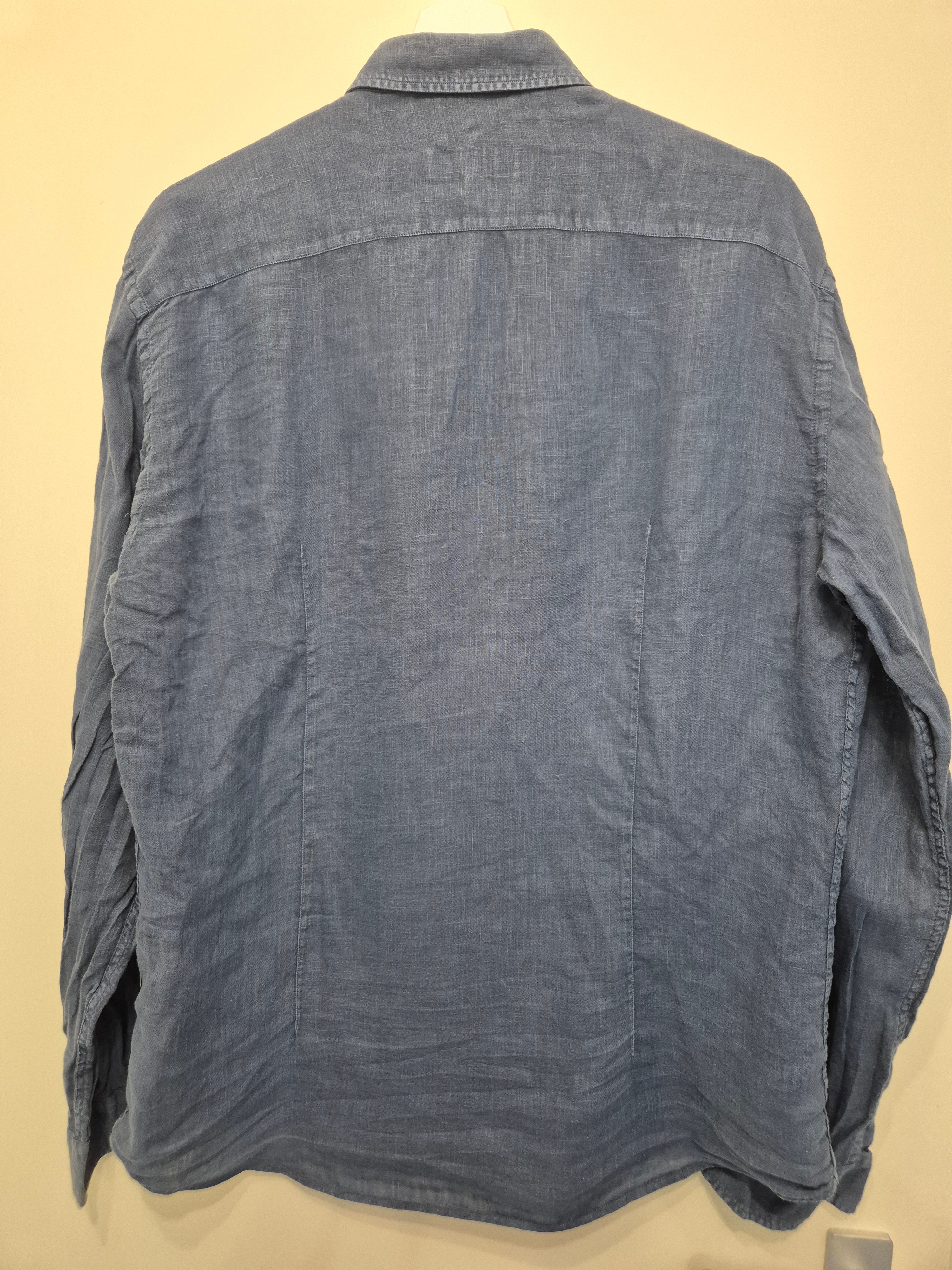 Trussardi Women's Linen Shirt Blue IT 42 / EU 38 Good Condition