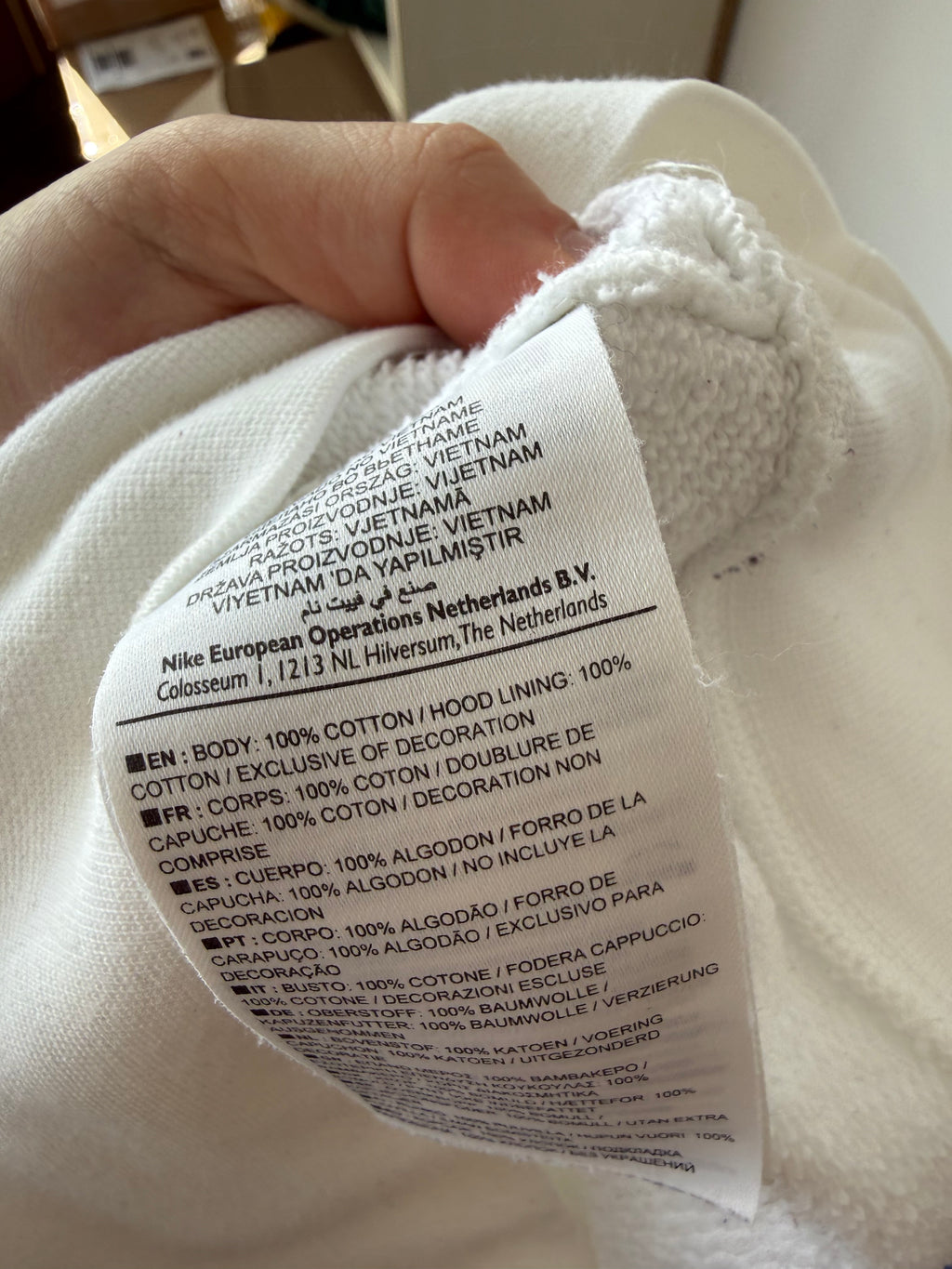 Nike Sportswear Hoodie White Size S – Good Condition