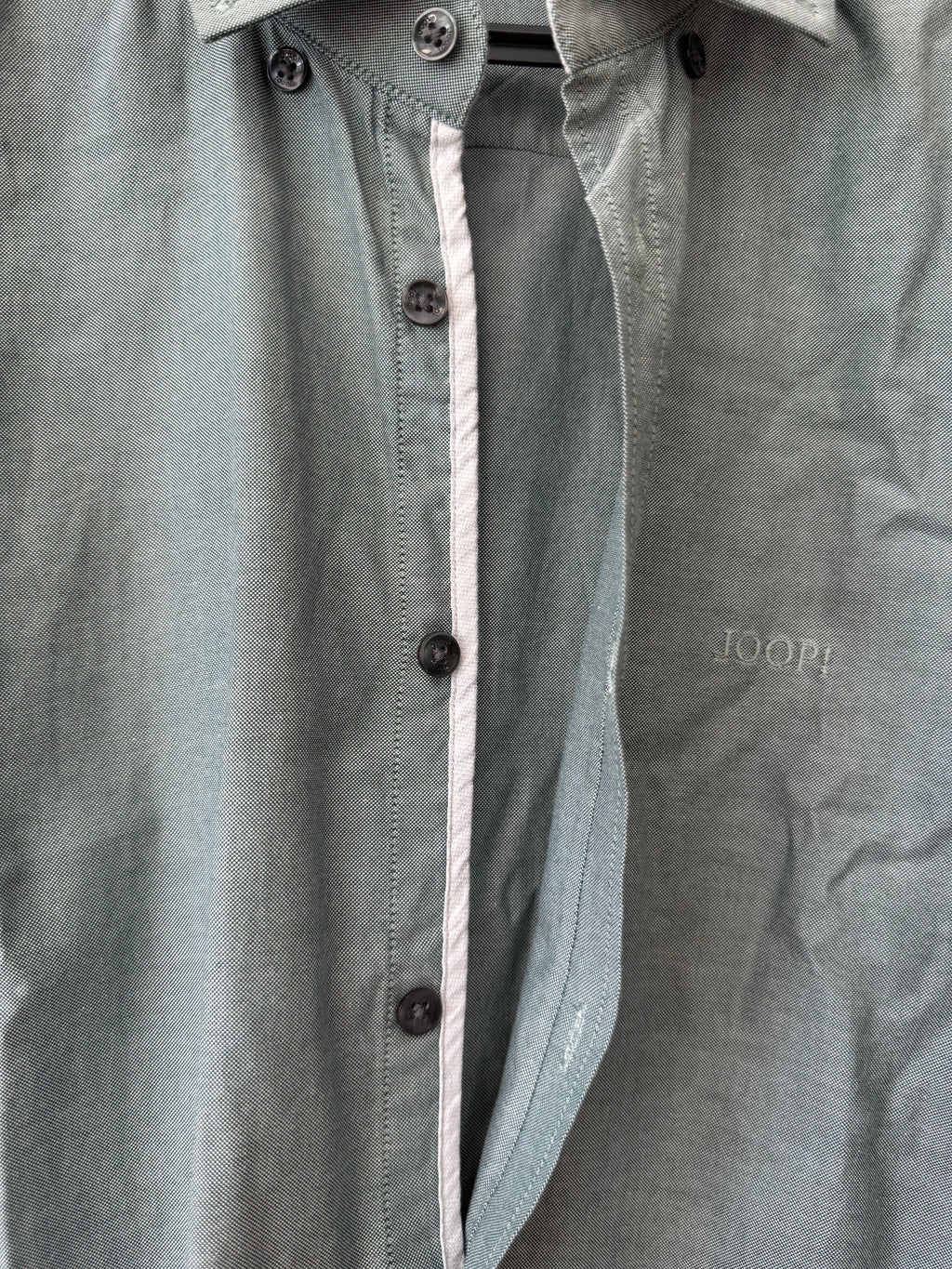 JOOP! Herren Chambray Hemd Gr. L – Hellgrün, Guter Zustand