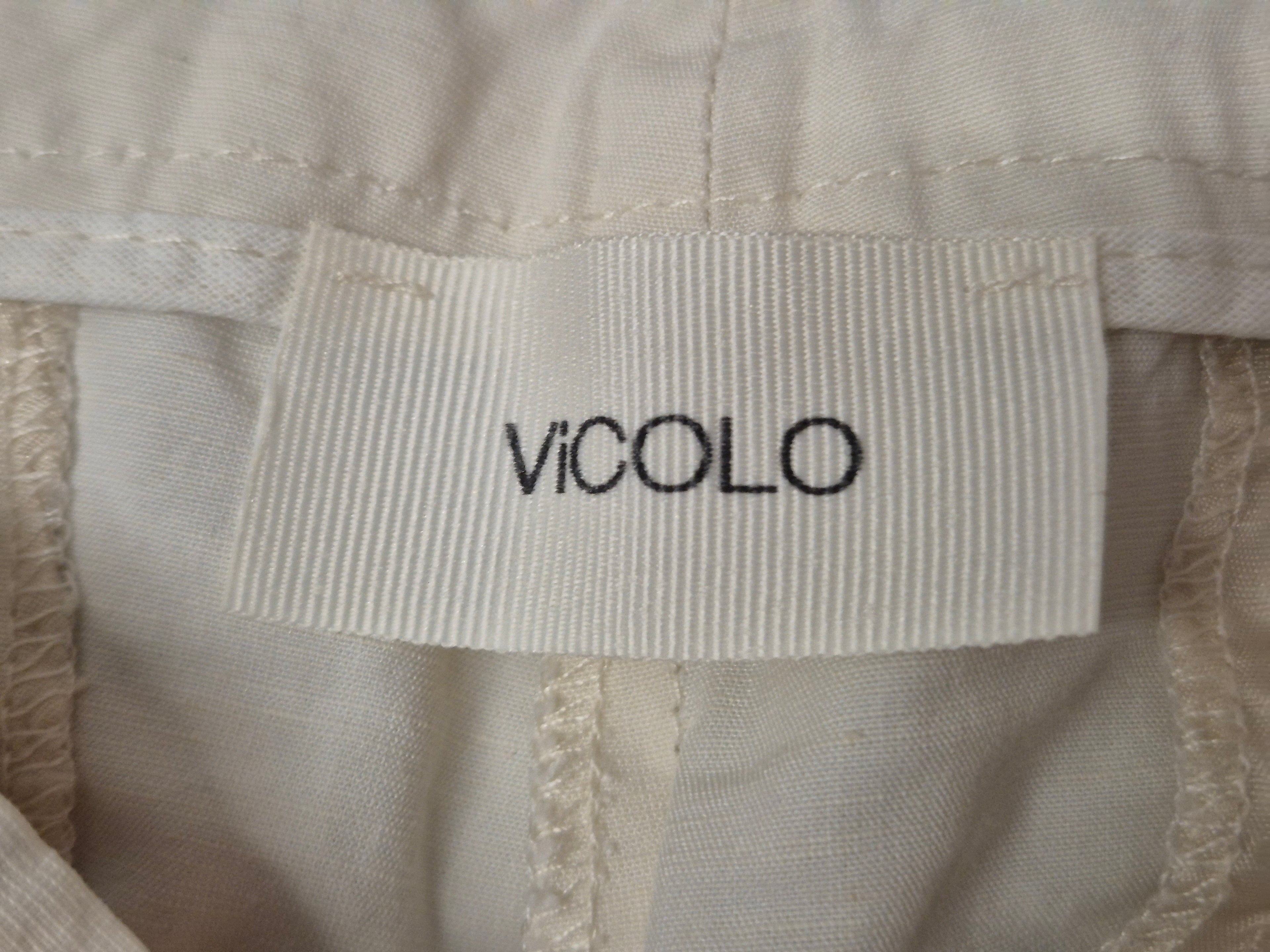 Vicolo Classic Trousers White Medium Viscose Flax Very Good Condition