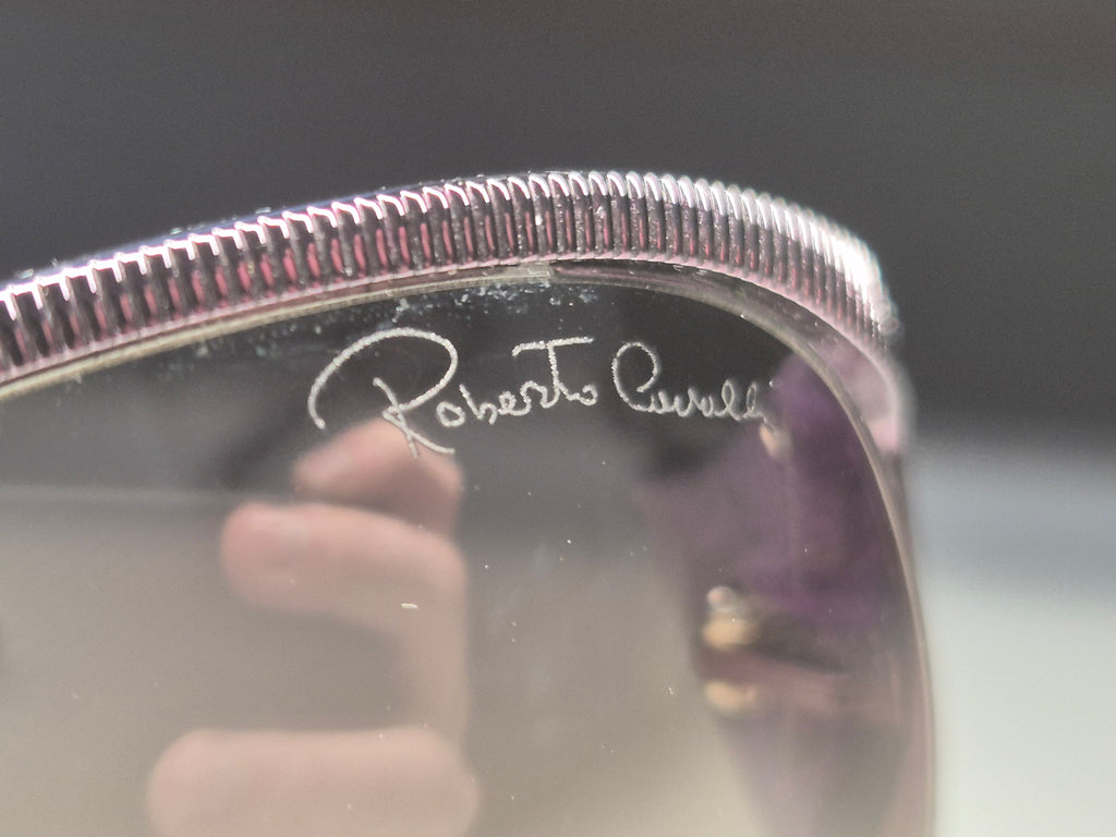 Roberto Cavalli Damen Sonnenbrille – Lila, Snake Design, mit Etui (beschädigt)